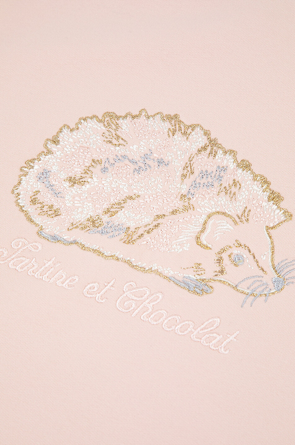 TARTINE ET CHOCOLAT Mädchen-Sweatkleid mit Igel-Stickerei Mädchen HELLROSA 3