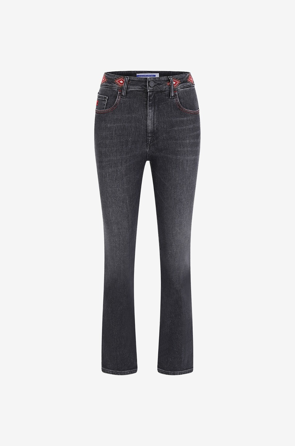 Kate cropped straight-leg jeans with embroideries
