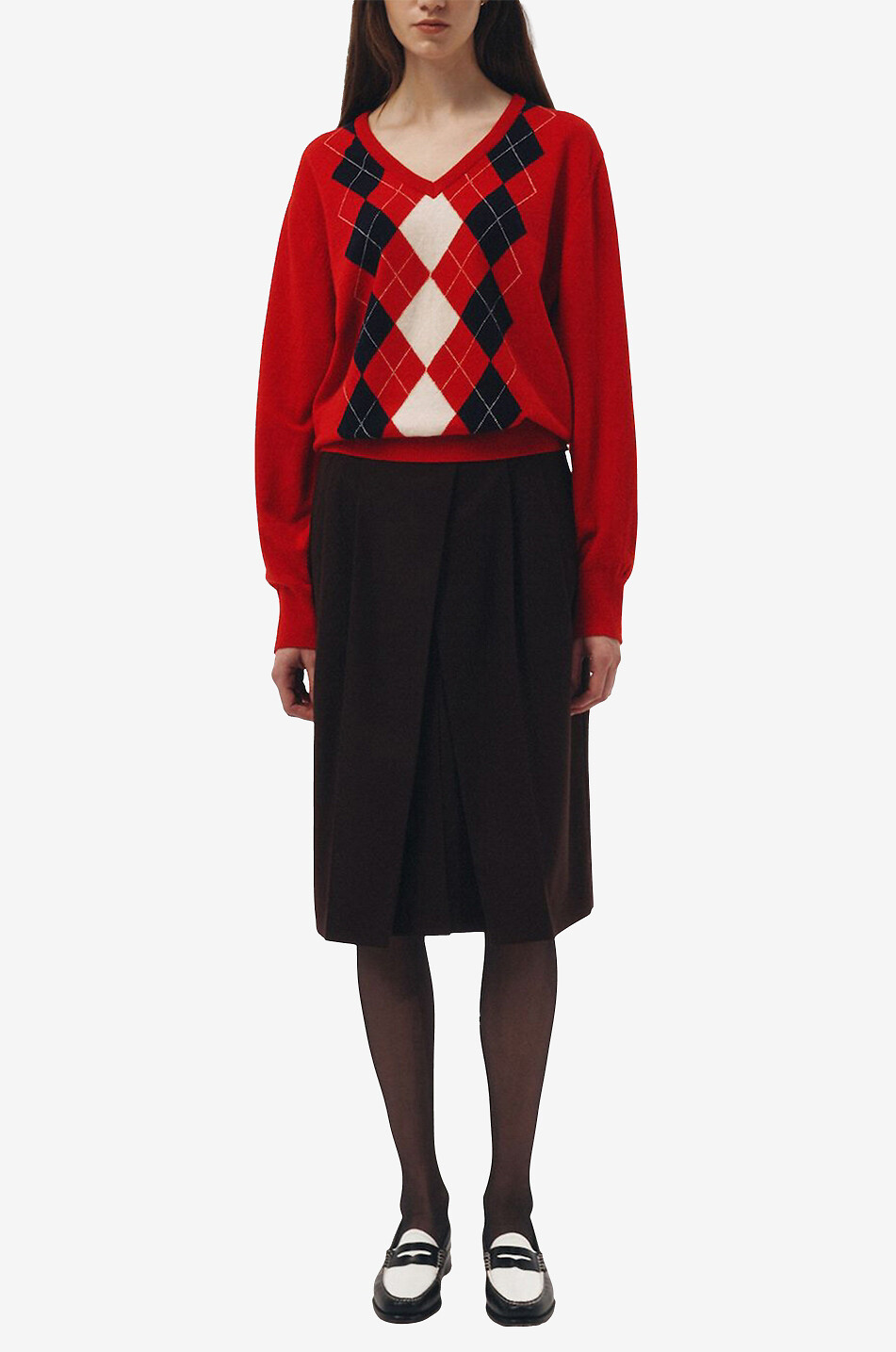 DUNST Midi wrap skirt with slit Women BROWN 3