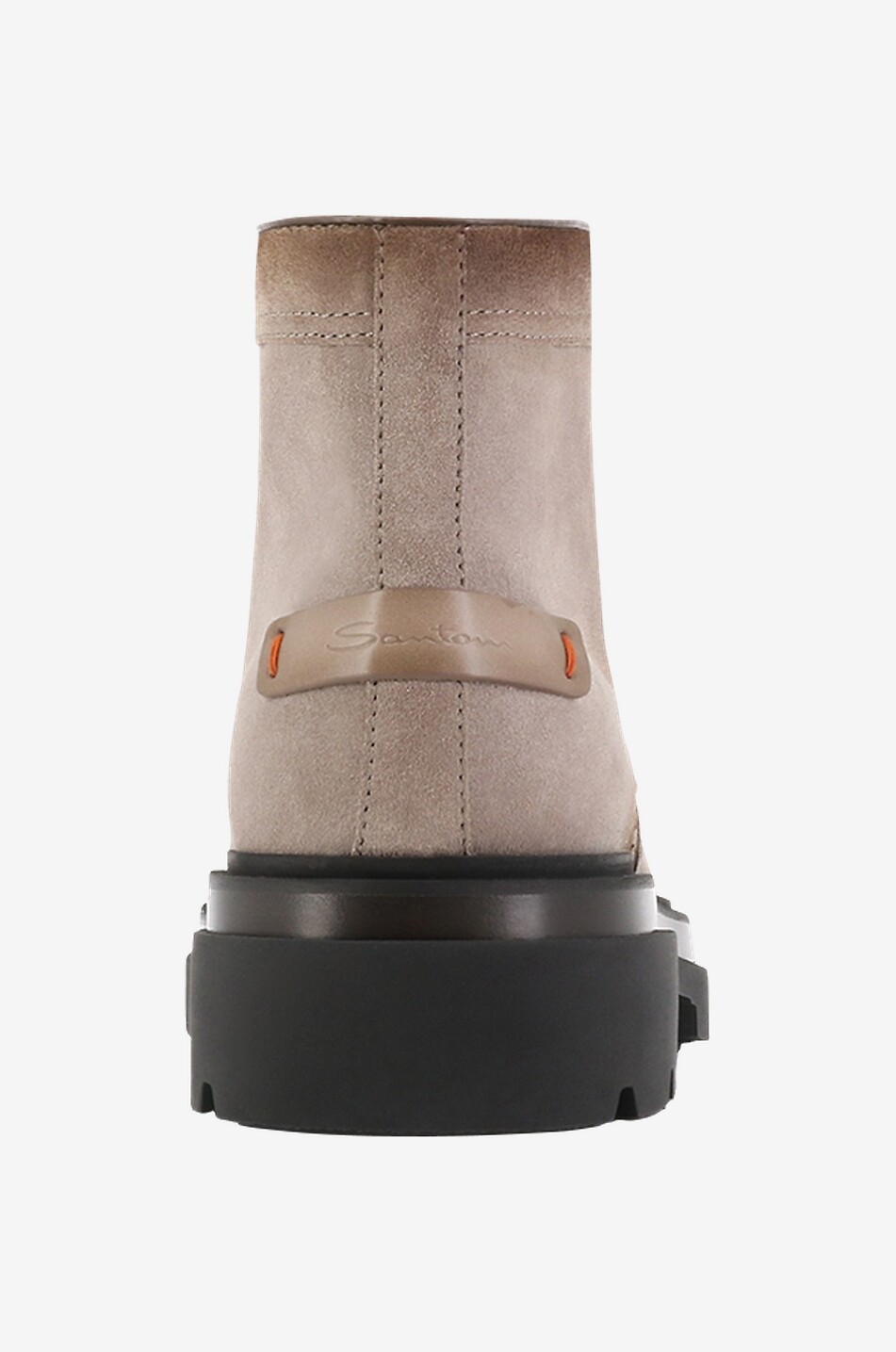 SANTONI Bottes à lacets en daim vintage perforé Homme MARRON 4