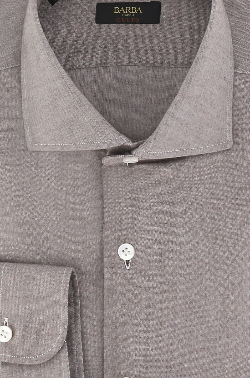 BARBA Langärmeliges Hemd aus Baumwolle Culto Herren MITTELBRAUN 2