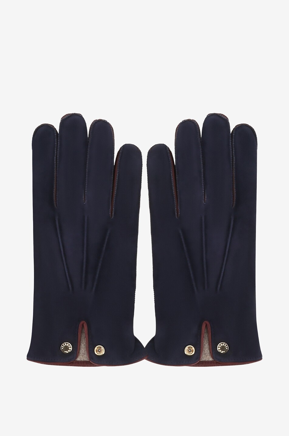 PIERO RESTELLI Gants en cuir d'agneau Homme BLEU FONCE 1