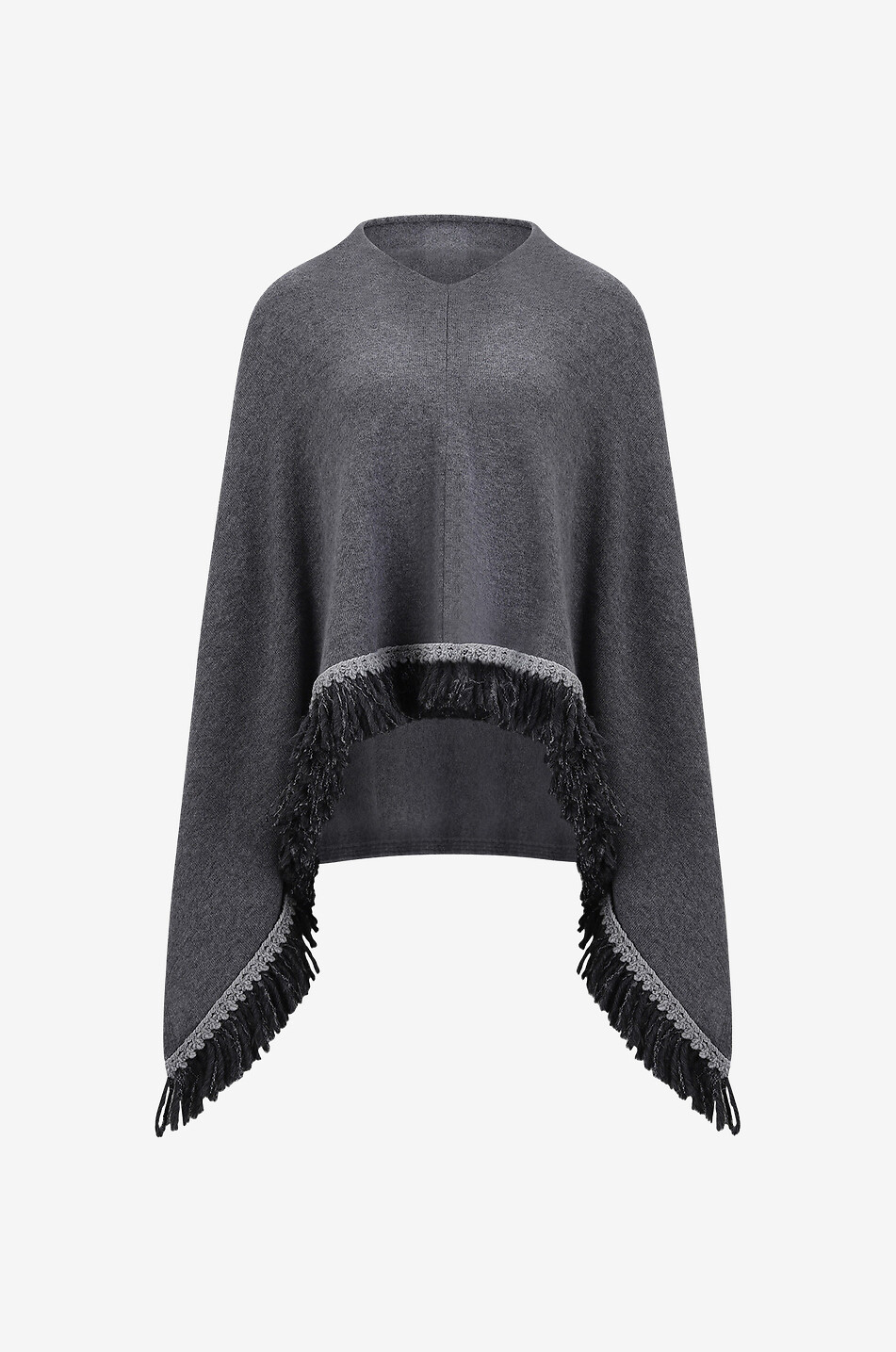 GAYNOR Poncho en laine mérinos et angora Galileo Femme GRIS 1