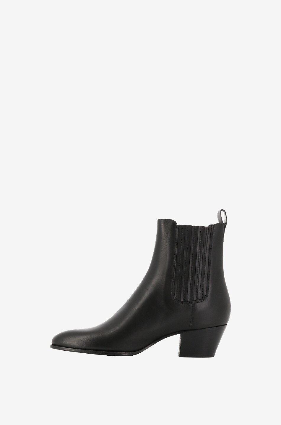 Bottines à petit talon en cuir lisse Cody
