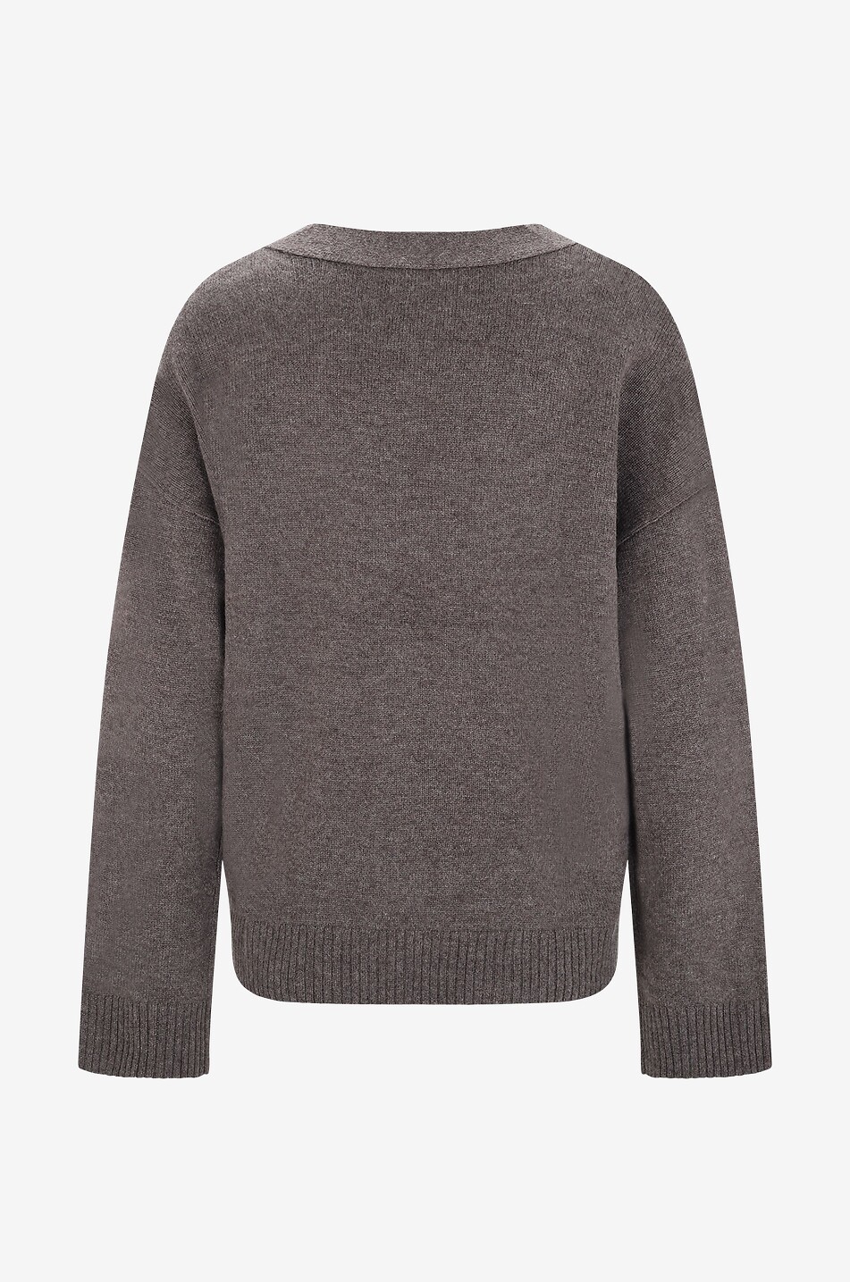 BONGÉNIE Cardigan boxy à col V en cachemire Femme MARRON 2