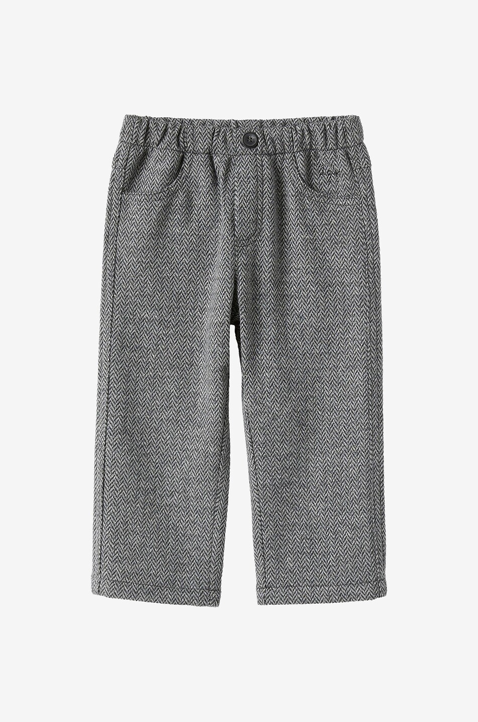 Herringbone patterned baby trousers