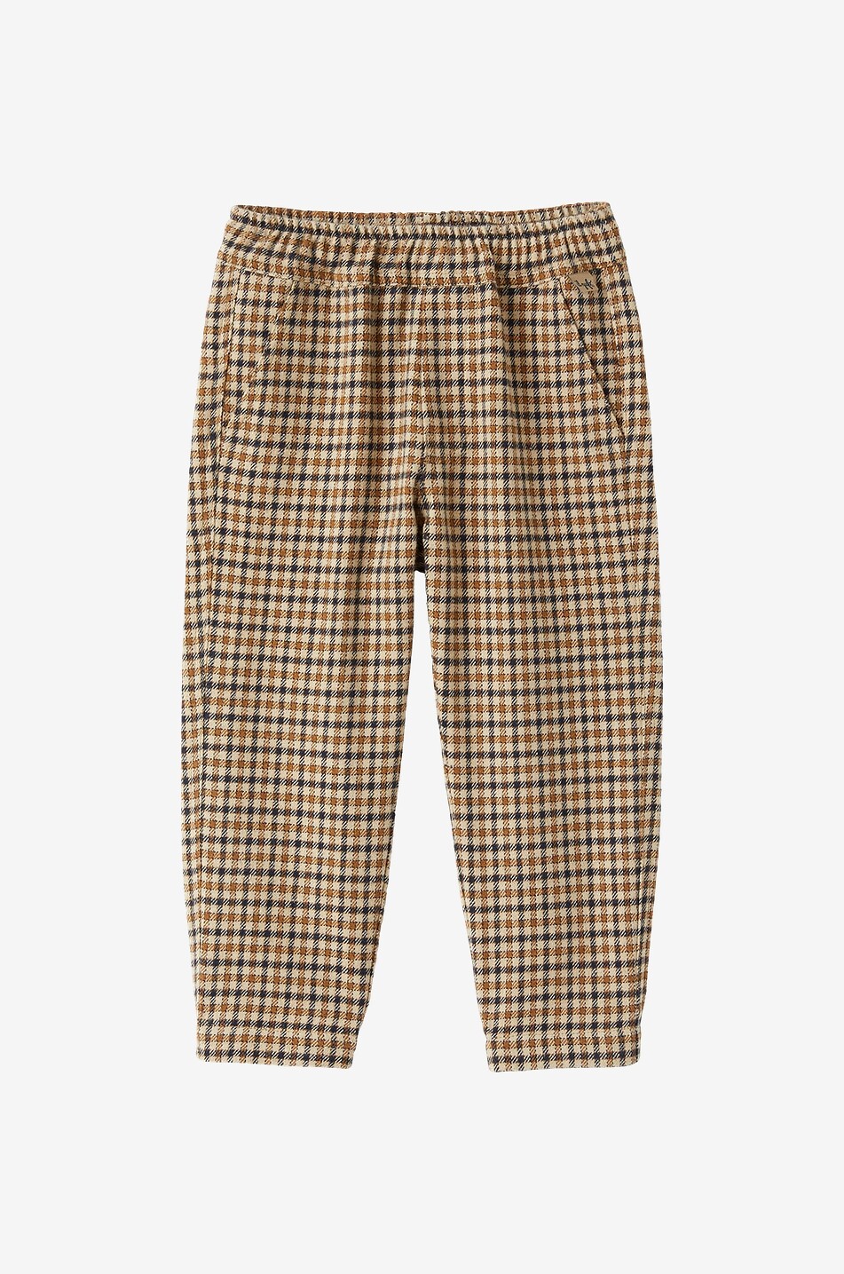 Boy's checked flannel carrot trousers