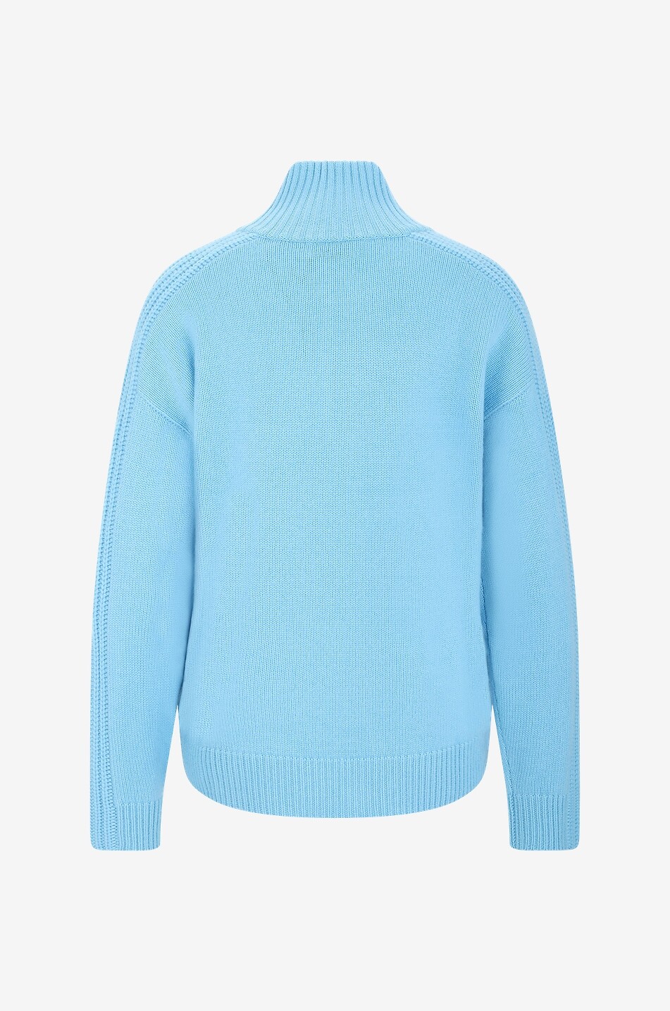 Pull à col montant zippé en cachemire