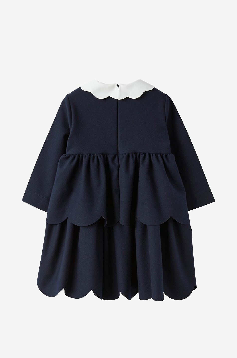 Baby-Stufenvolantkleid mit Muschelsäumen