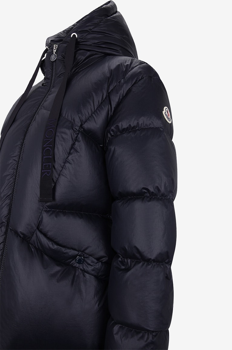 MONCLER Lange Daunenjacke mit Kapuze Selenga Damen DUNKELBLAU 3