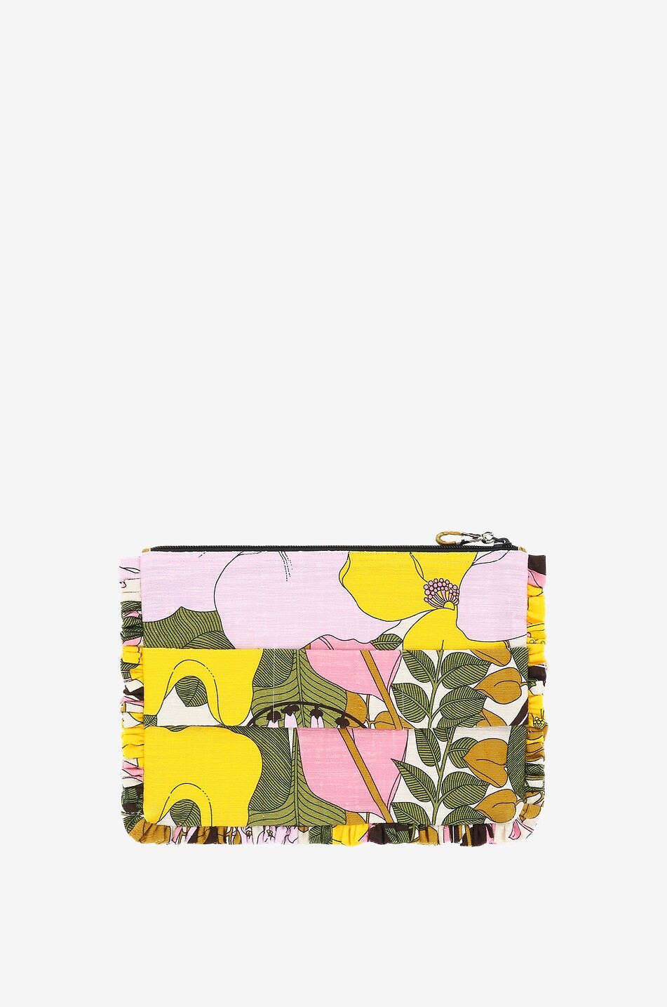 LA DOUBLEJ Pochette en coton imprimé Hand Pochette Big Flower Femme MULTICOLORE 2