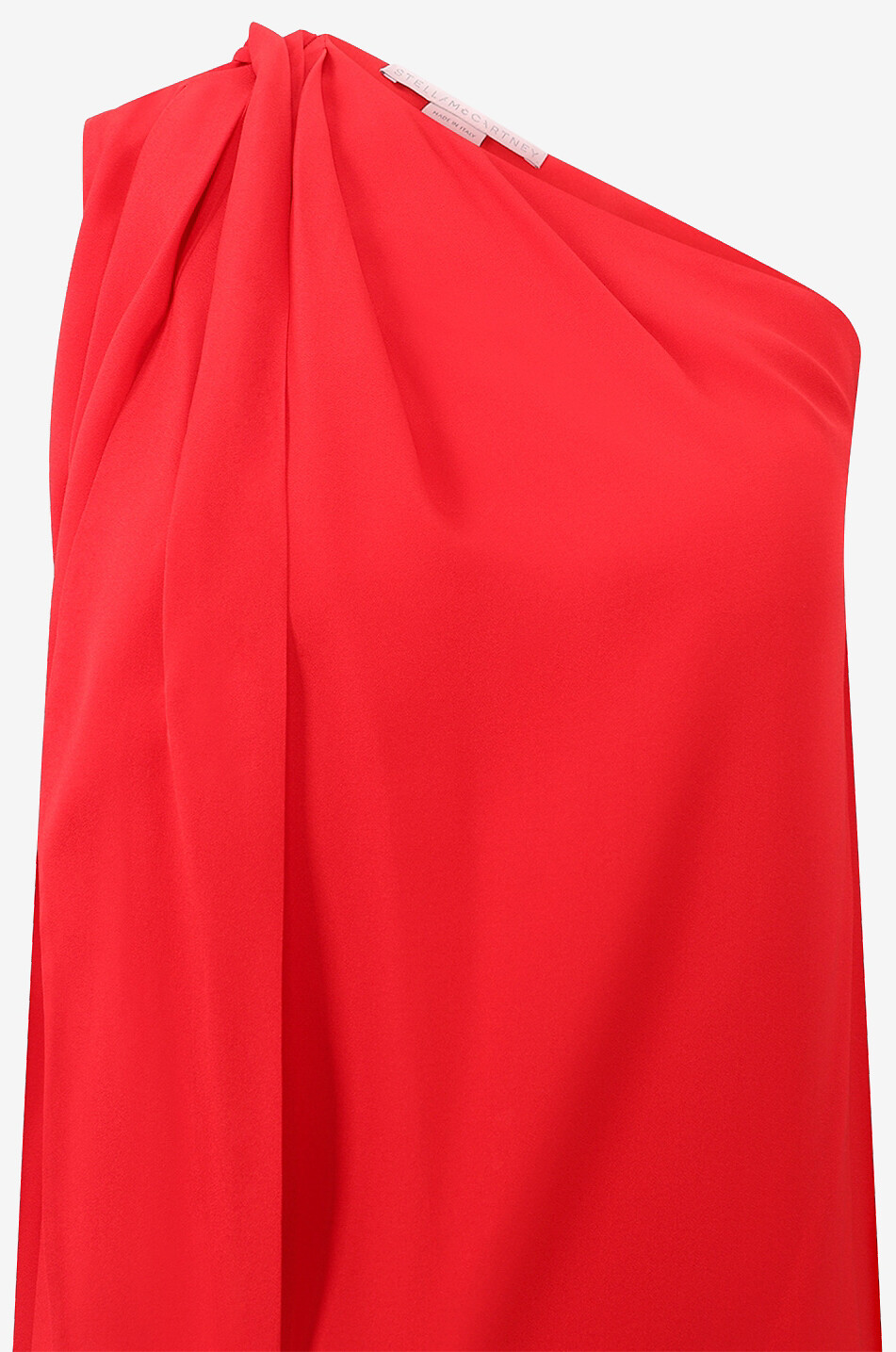Asymmetrisches Crêpe-Top mit Halstuchkragen