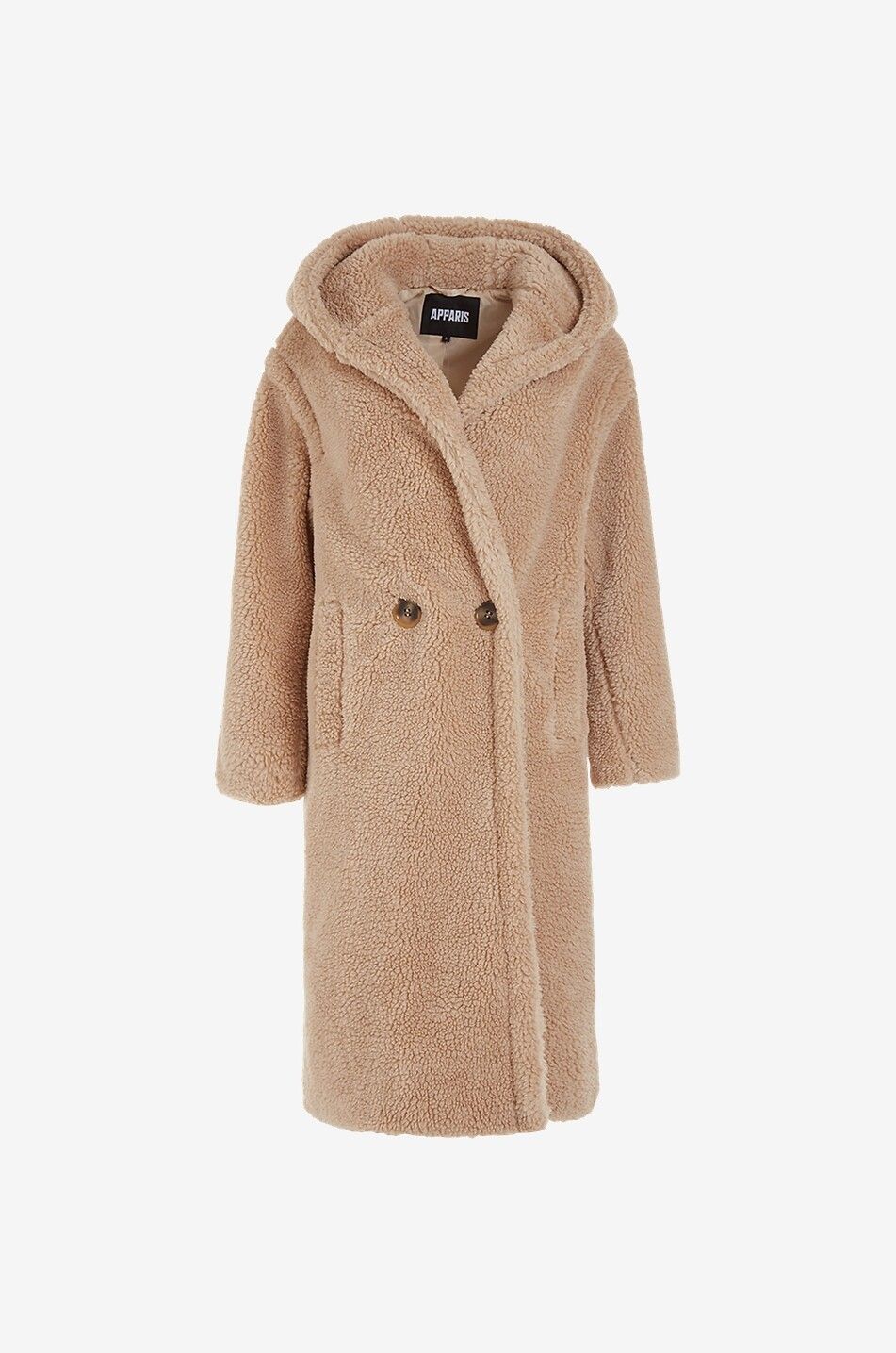 Manteau peluche fashion camel