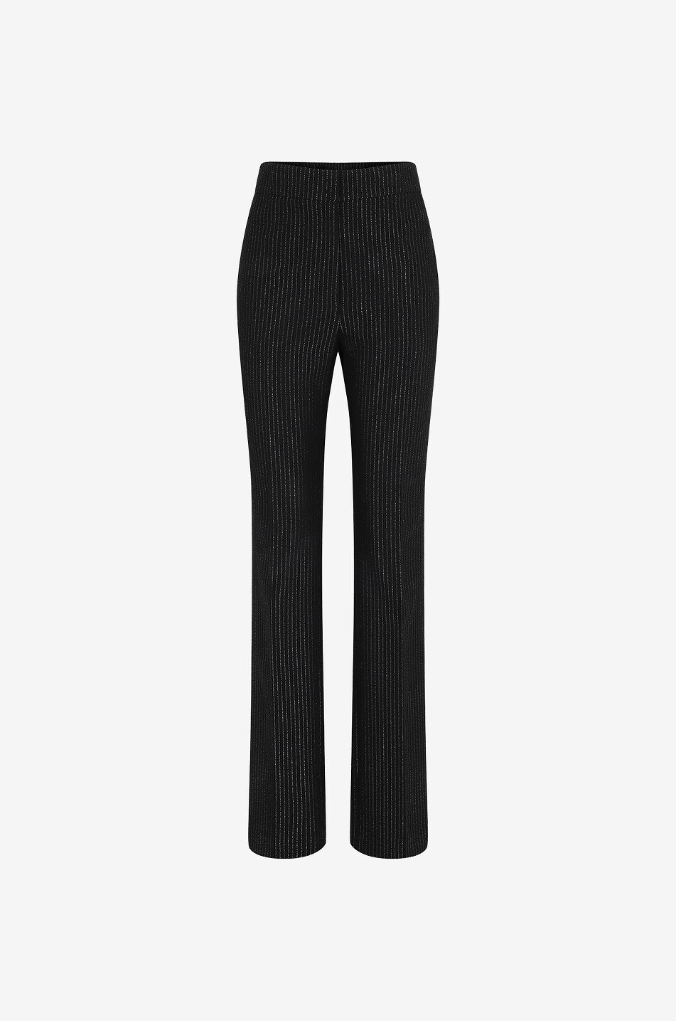 Pantalon droit taille haute a rayures scintillantes AKRIS PUNTO Bongenie