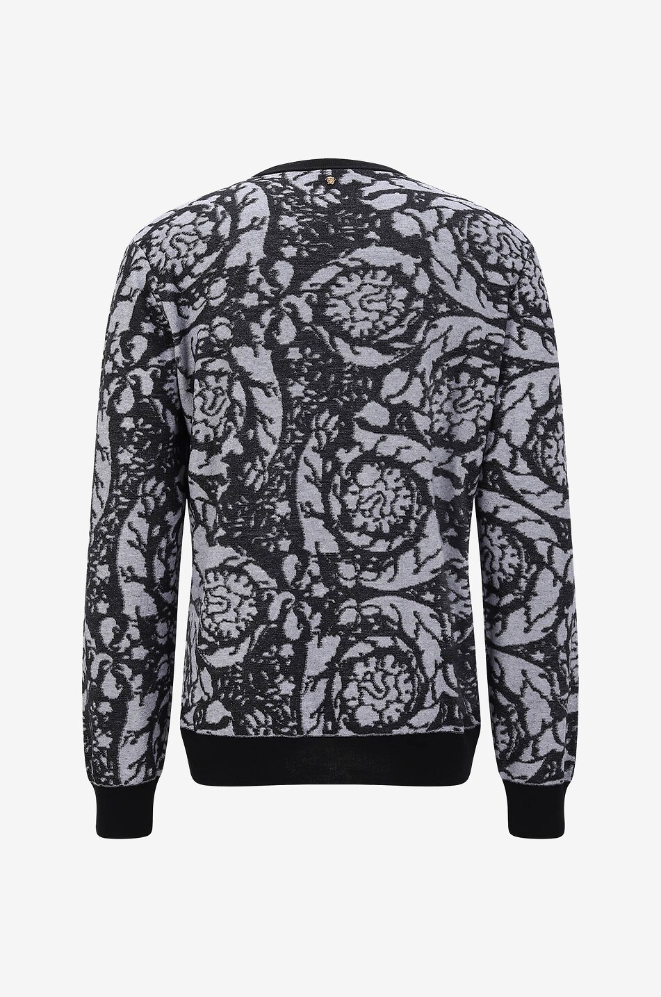 Barocco fine wool and cotton jacquard jumper