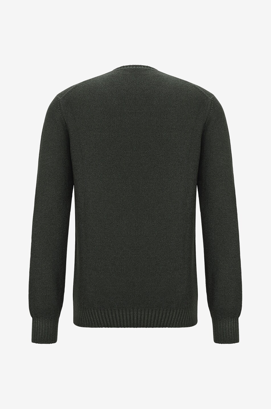 GRAN SASSO Rundhalspullover aus Wolle im Reisstrick Herren MITTELGRÜN 2