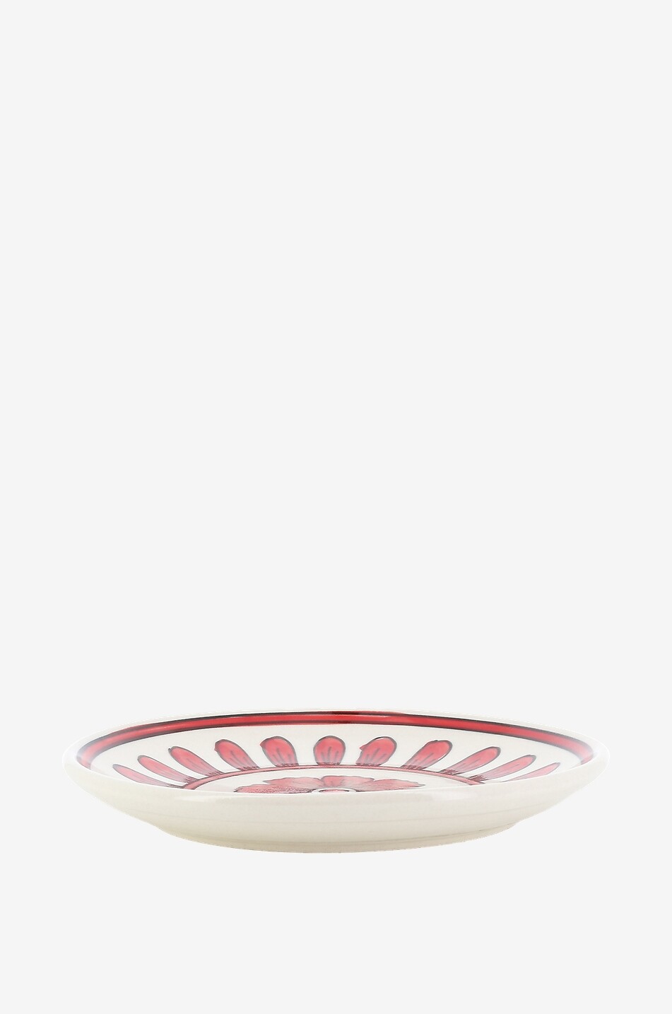 Assiette à dessert en céramique Pétale Rouge