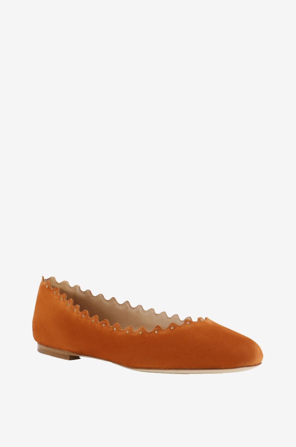 CHLOE Ballerinas aus Wildleder mit Nieten Lauren Damen BRAUN 1