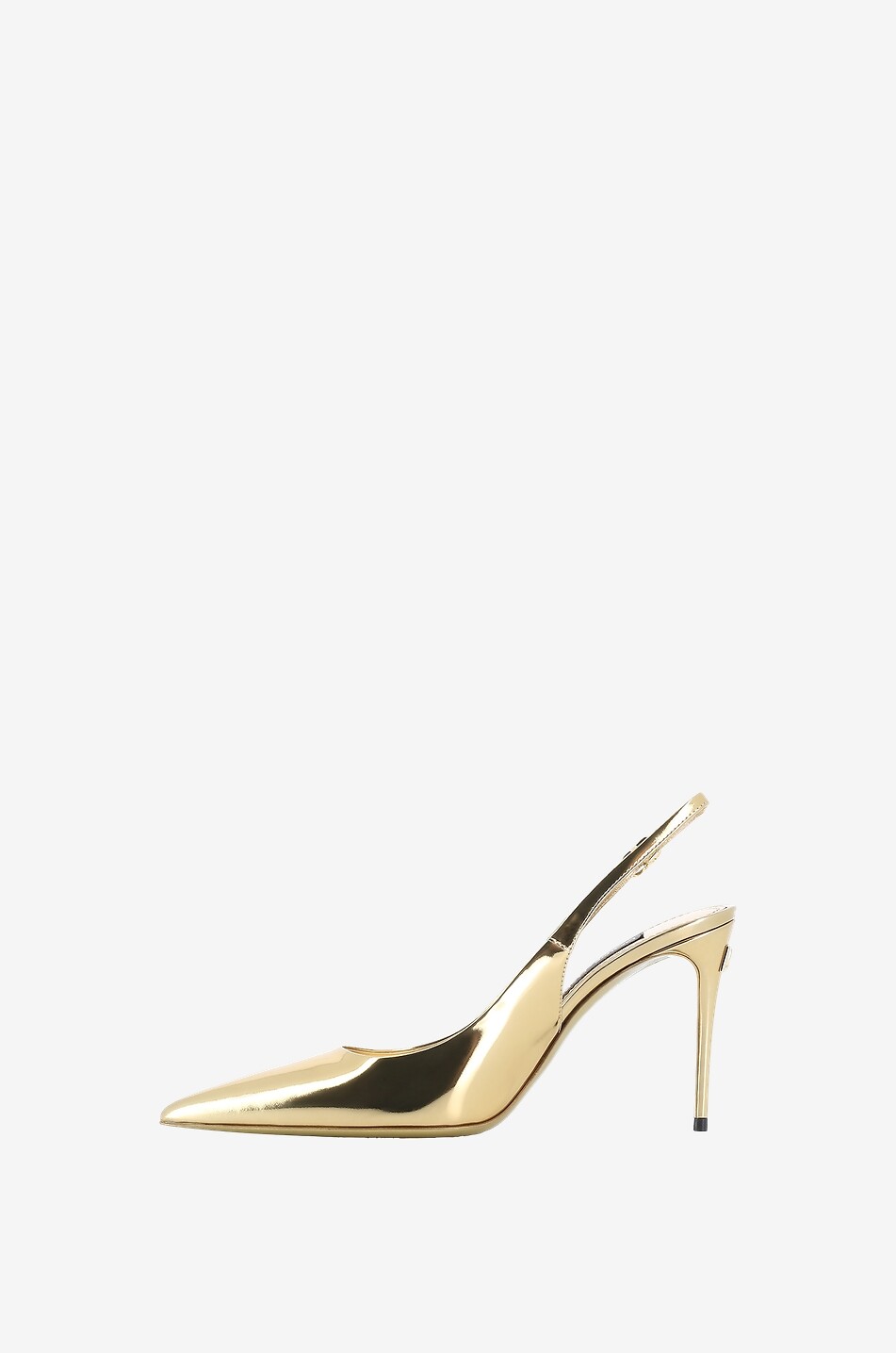 DOLCE & GABBANA Sling-Back-Pumps aus goldenem Lackleder Lollo 90 Damen GOLDEN 3