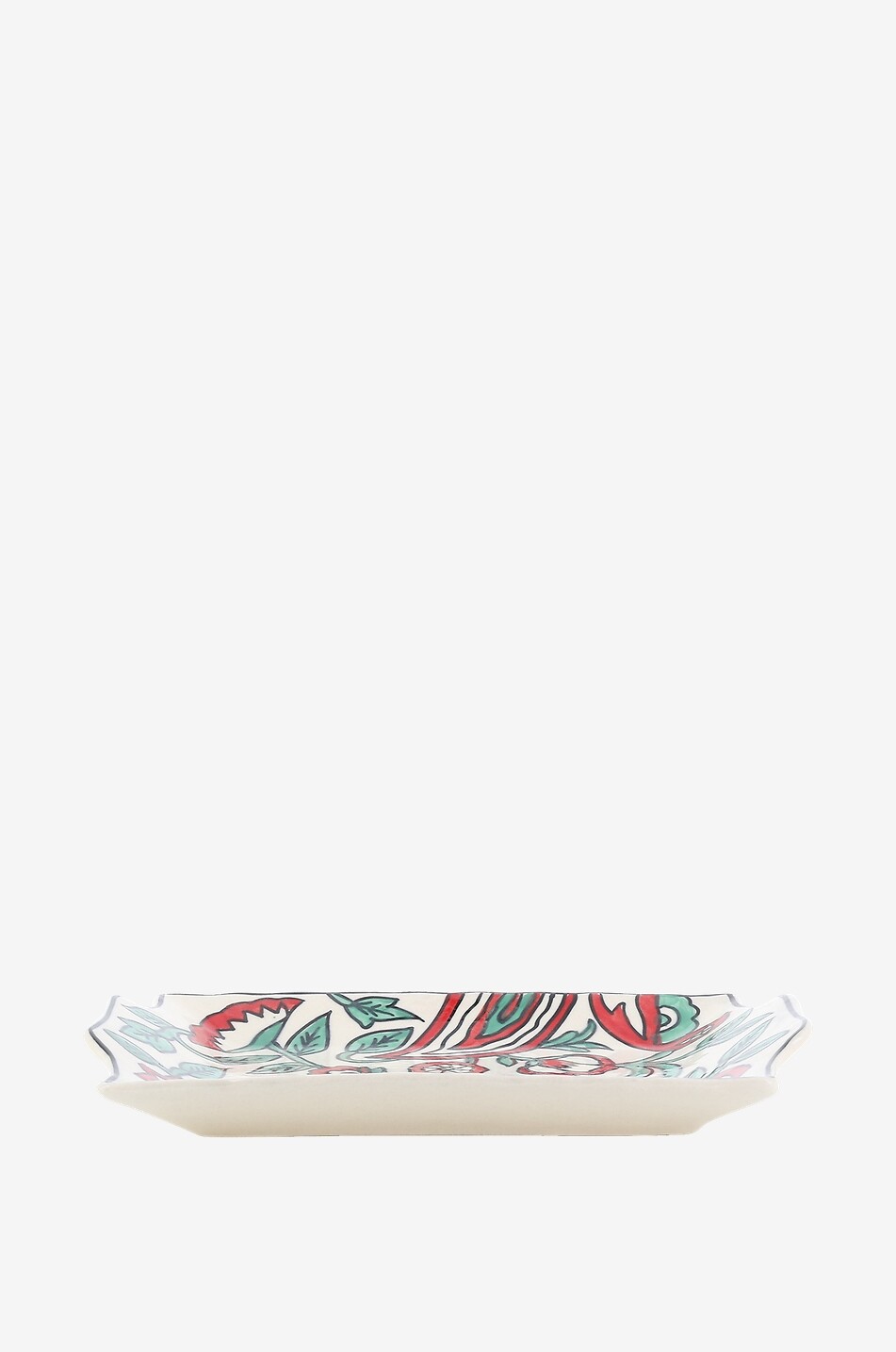 CAROLINE DE BENOIST Petit plat à cake en céramique Blockprint Maison MULTICOLORE 1