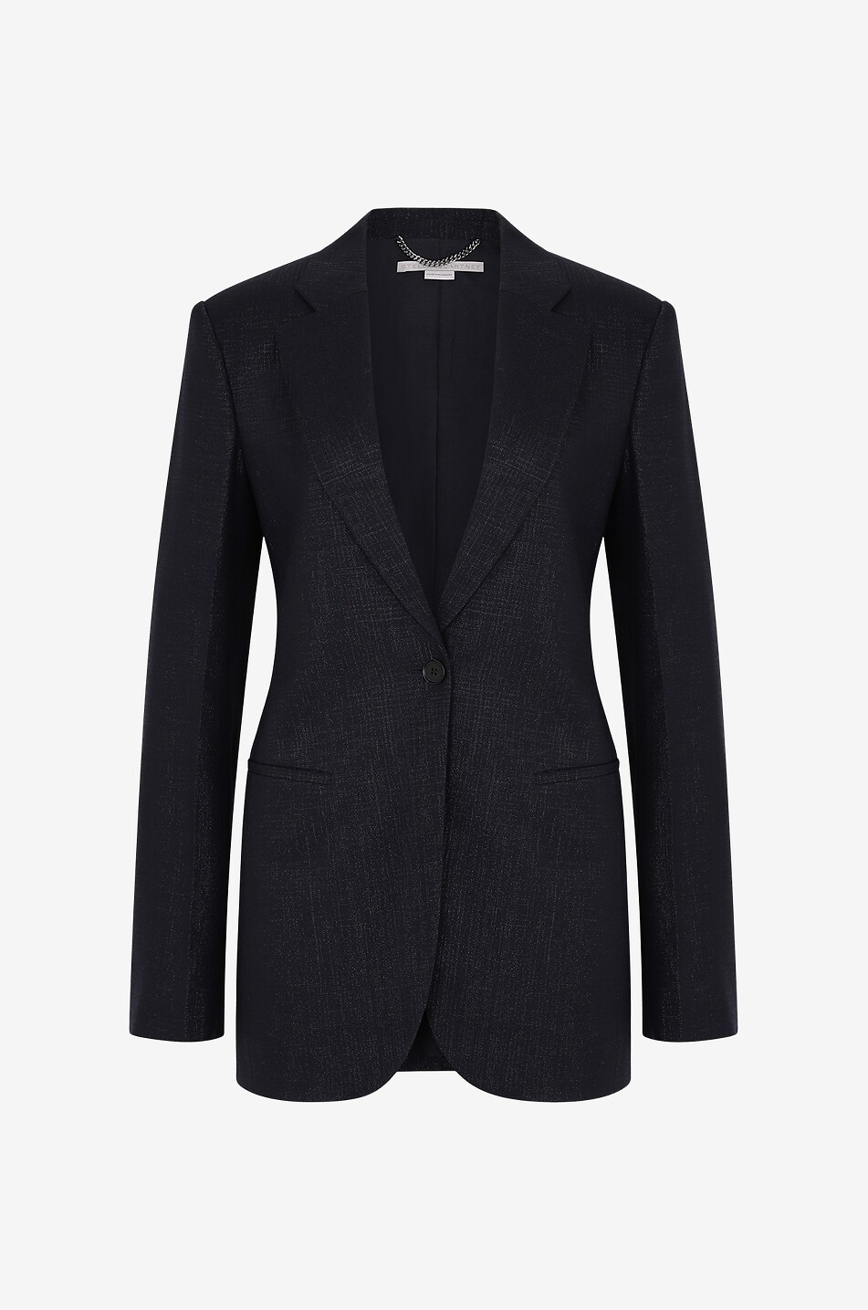 Glittering check cinched blazer