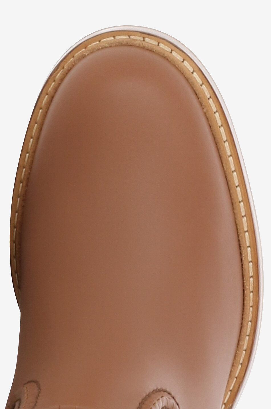 CHLOE Bottes en cuir lisse à talon carré Mallo 60 Femme MARRON 6