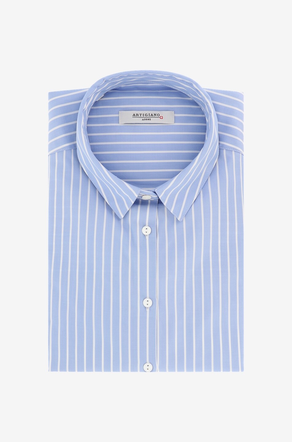 Chemise rayée à manches longues en coton Fionetta