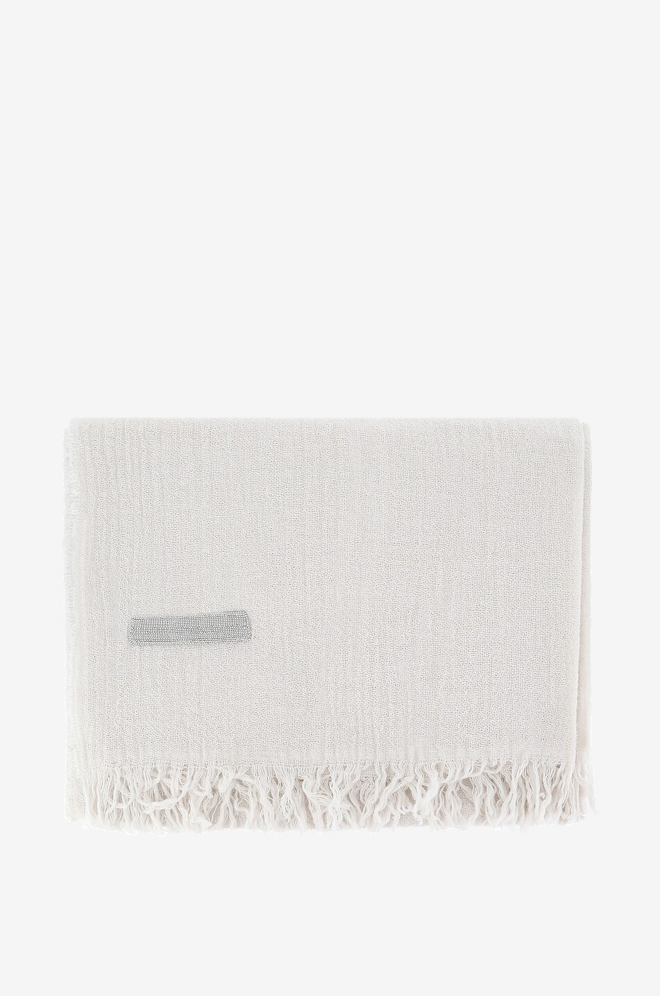 Fine woven scarf adorned with glittering bead detail