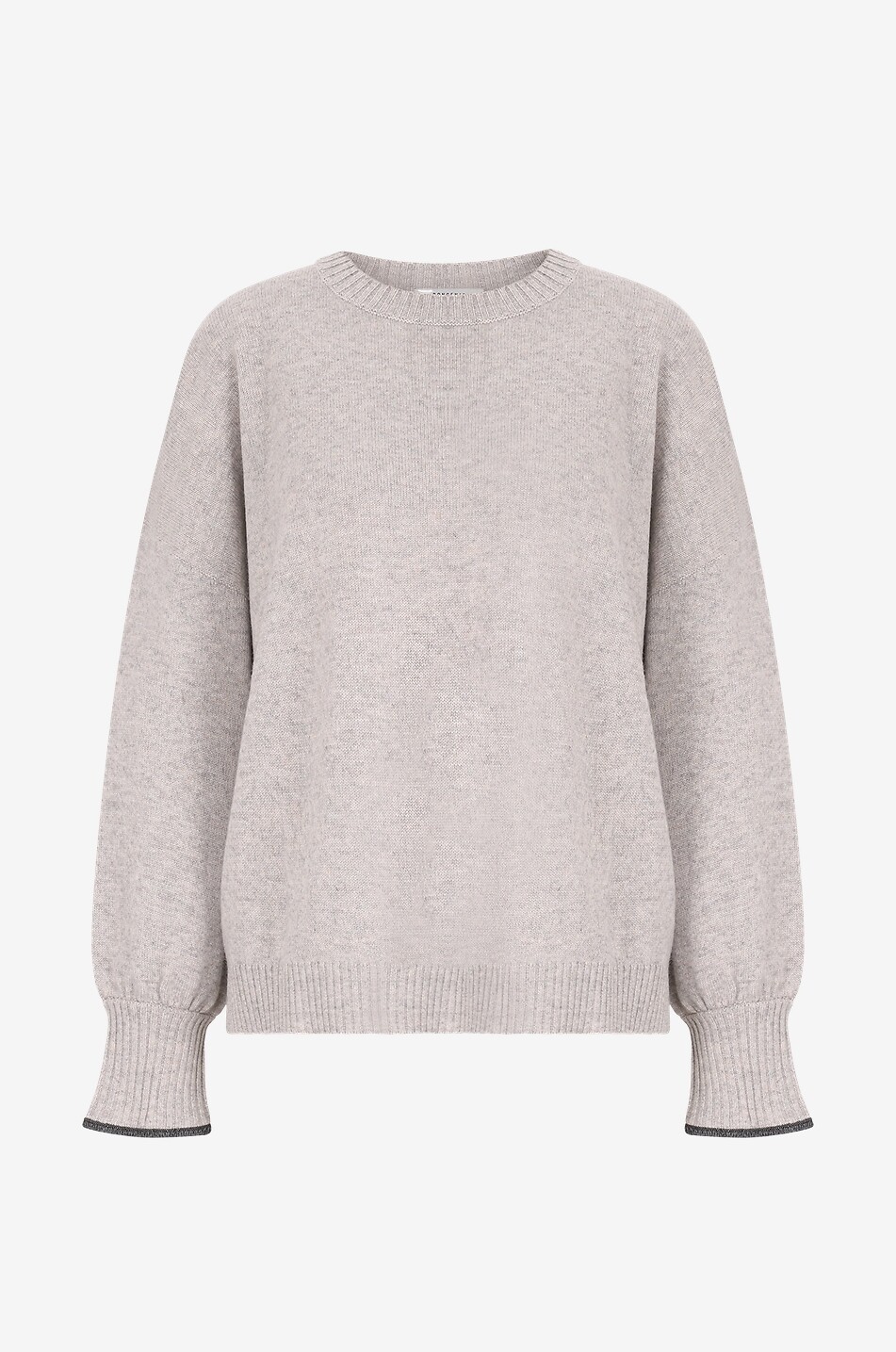 Loose cashmere jumper with shiny contrast trims BRUNELLO CUCINELLI Bongenie