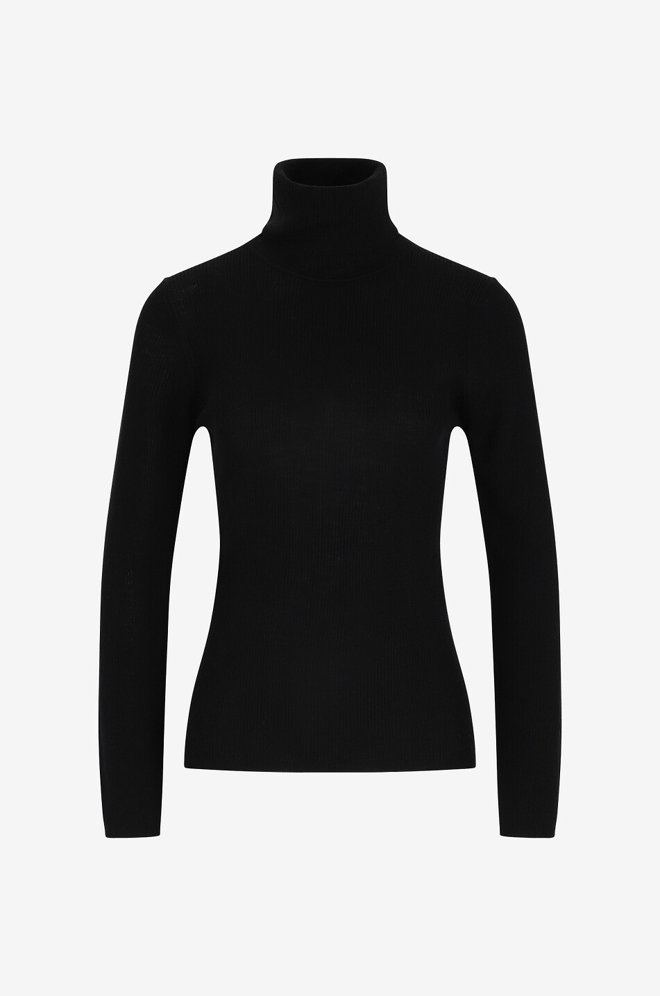 Pull chaussette côtelé fin à col roulé