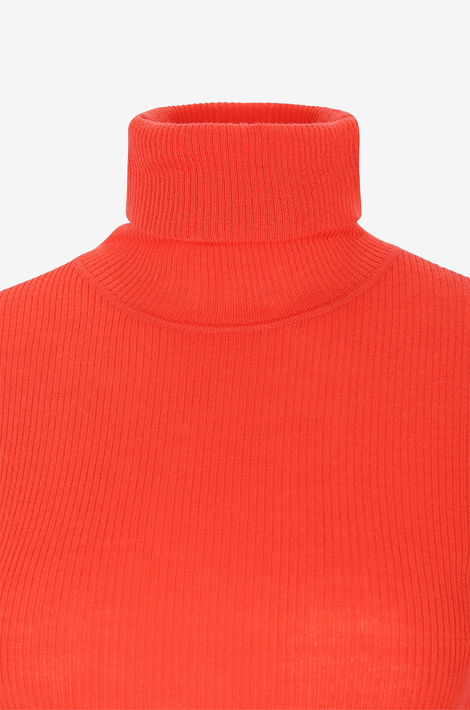 BONGENIE Fine turtleneck rib knit sheath jumper Women ORANGE 3