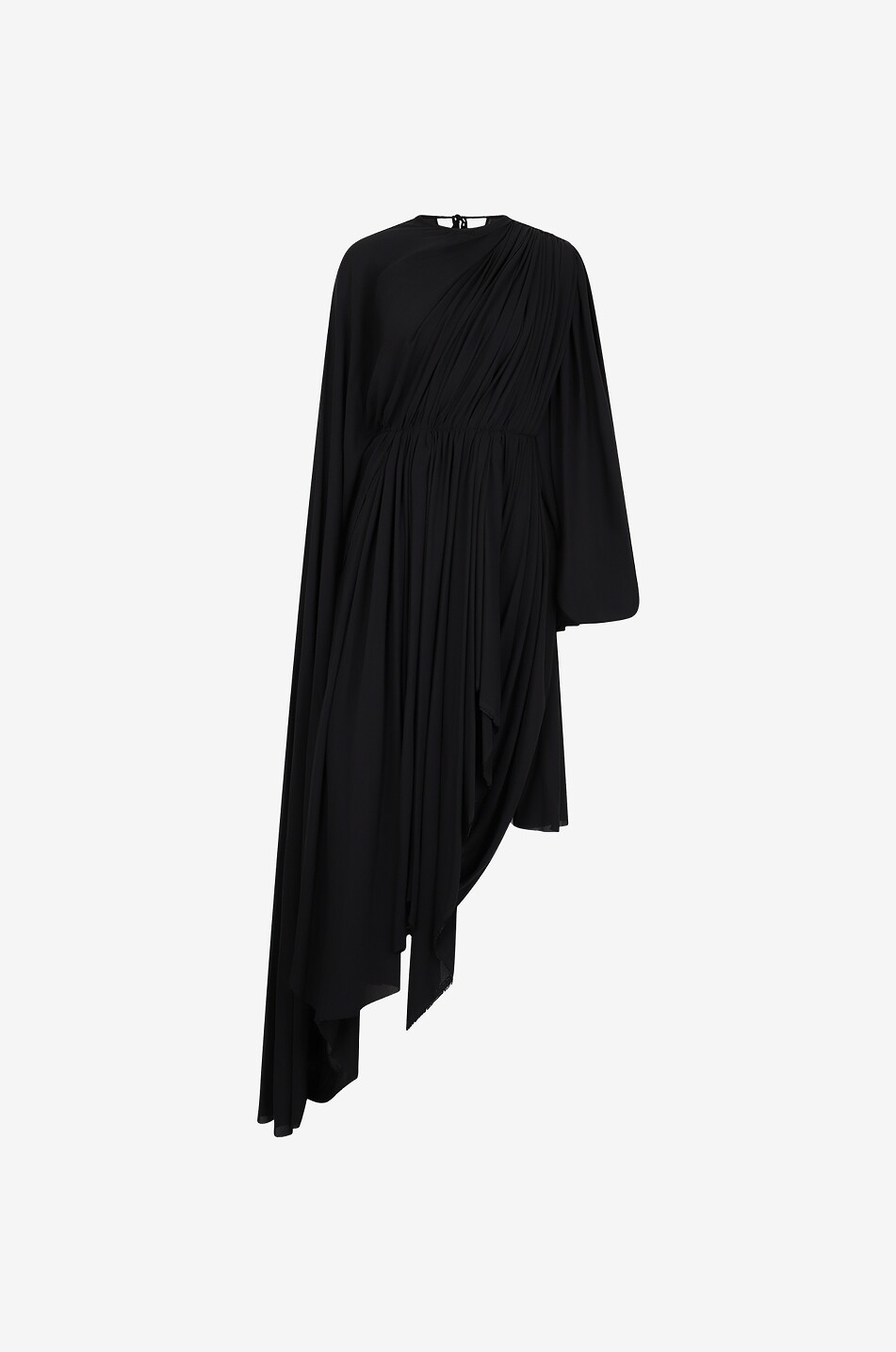 BALENCIAGA Asymmetrisch drapiertes Crepekleid All In Damen SCHWARZ 1