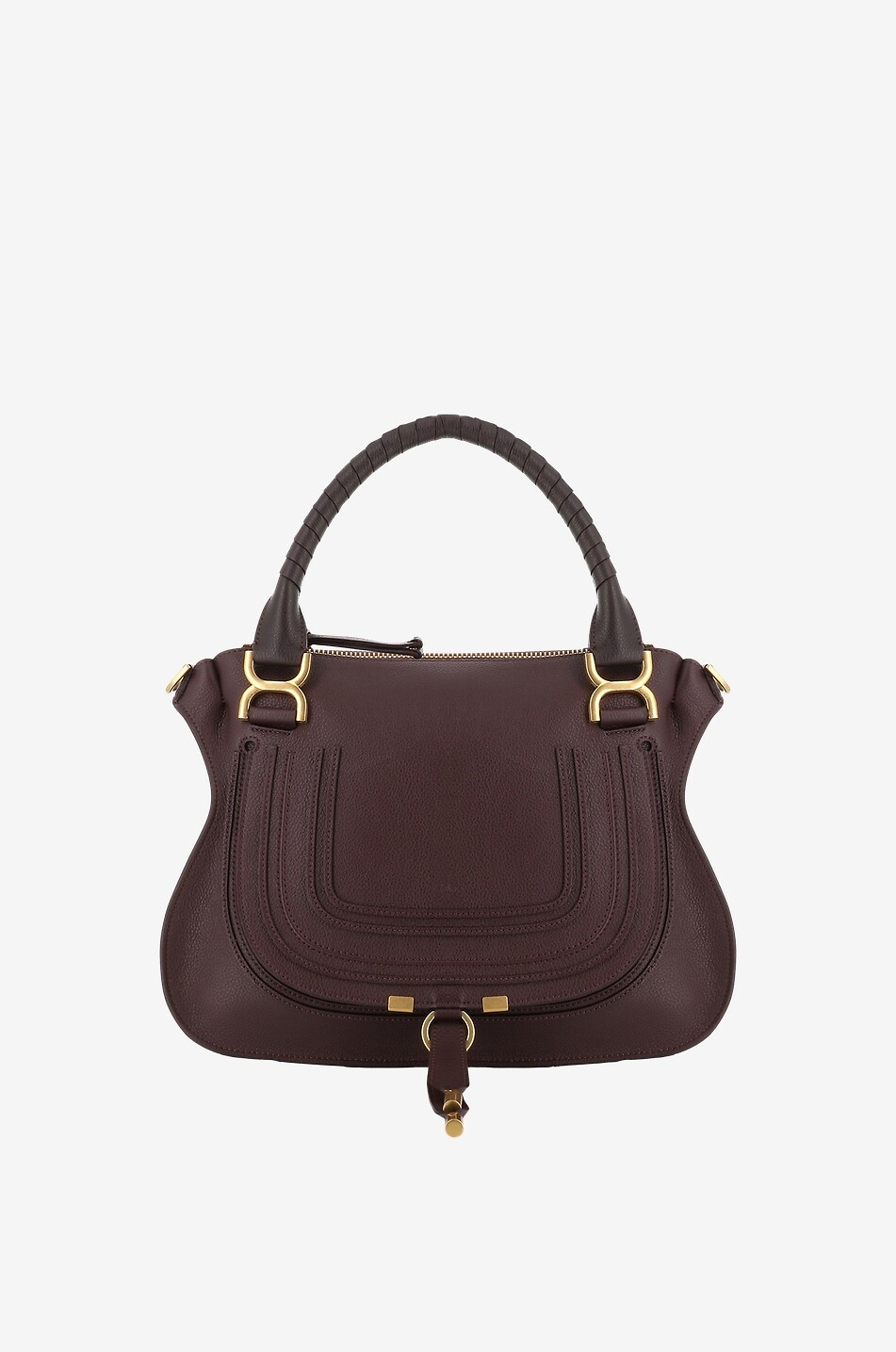 Marcie Medium double carry grained leather bag