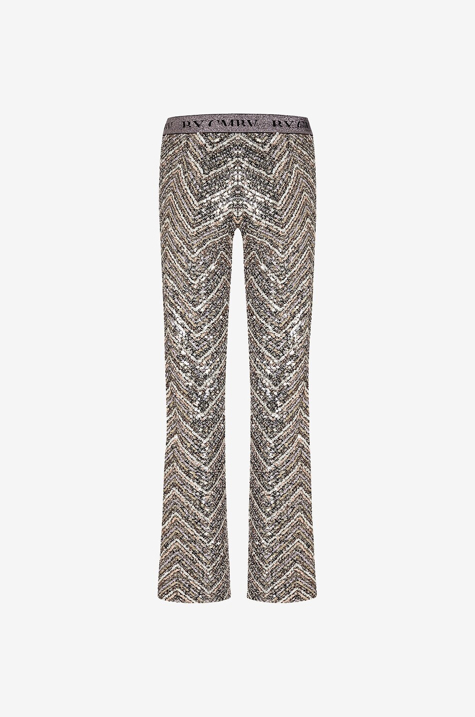 CAMBIO Pantalon évasé à zigzags et sequins Francis Femme MULTICOLORE 2