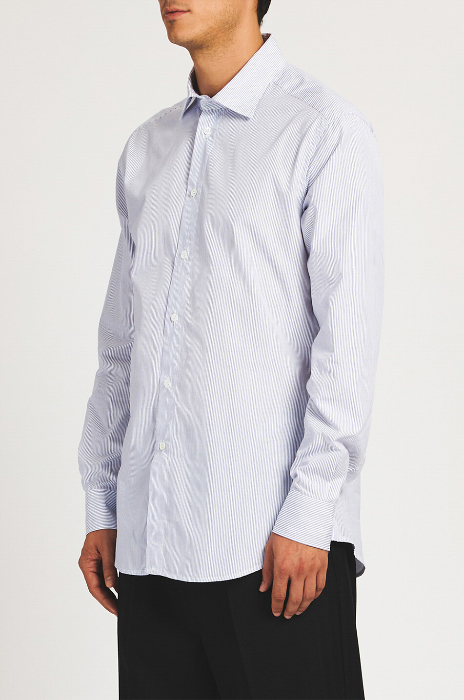 BARENA VENEZIA Gestreiftes Popelinehemd Surian Stilo Herren WEISS 4