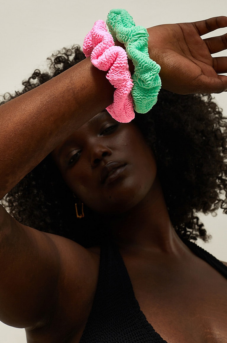 HUNZA G Chouchou Scrunchie Femme ROSE 2