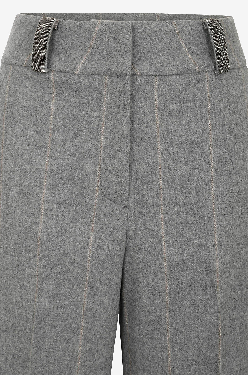 FABIANA FILIPPI Jupe culotte rayée en flanelle Femme GRIS 3