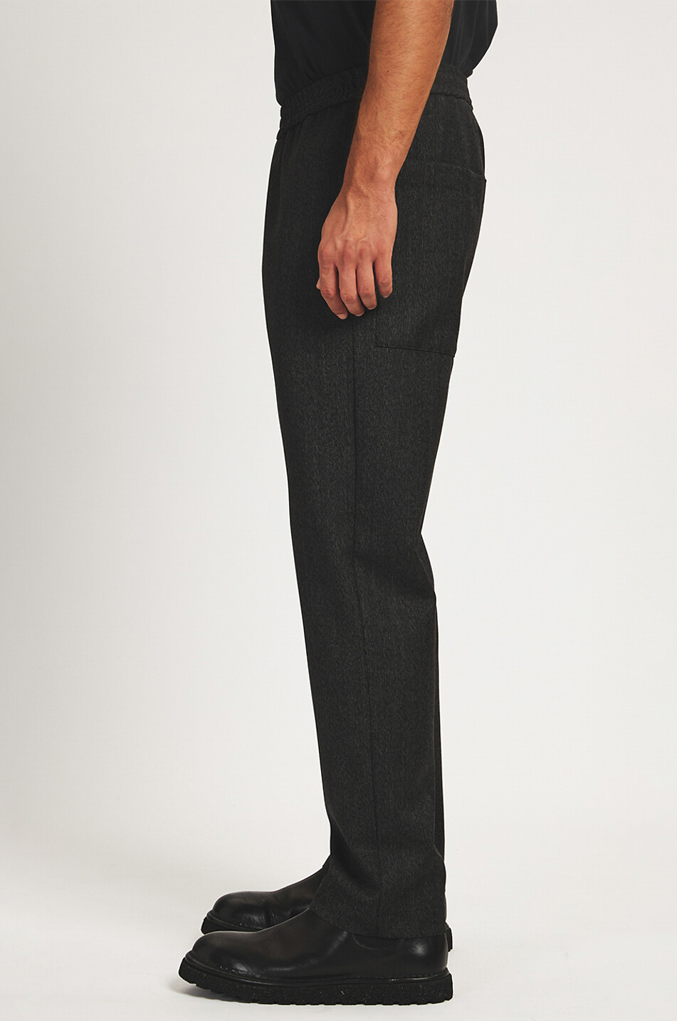 BARENA VENEZIA Pantalon droit coupe jogger à chevrons Bativoga Position Homme GRIS FONCÉ 6