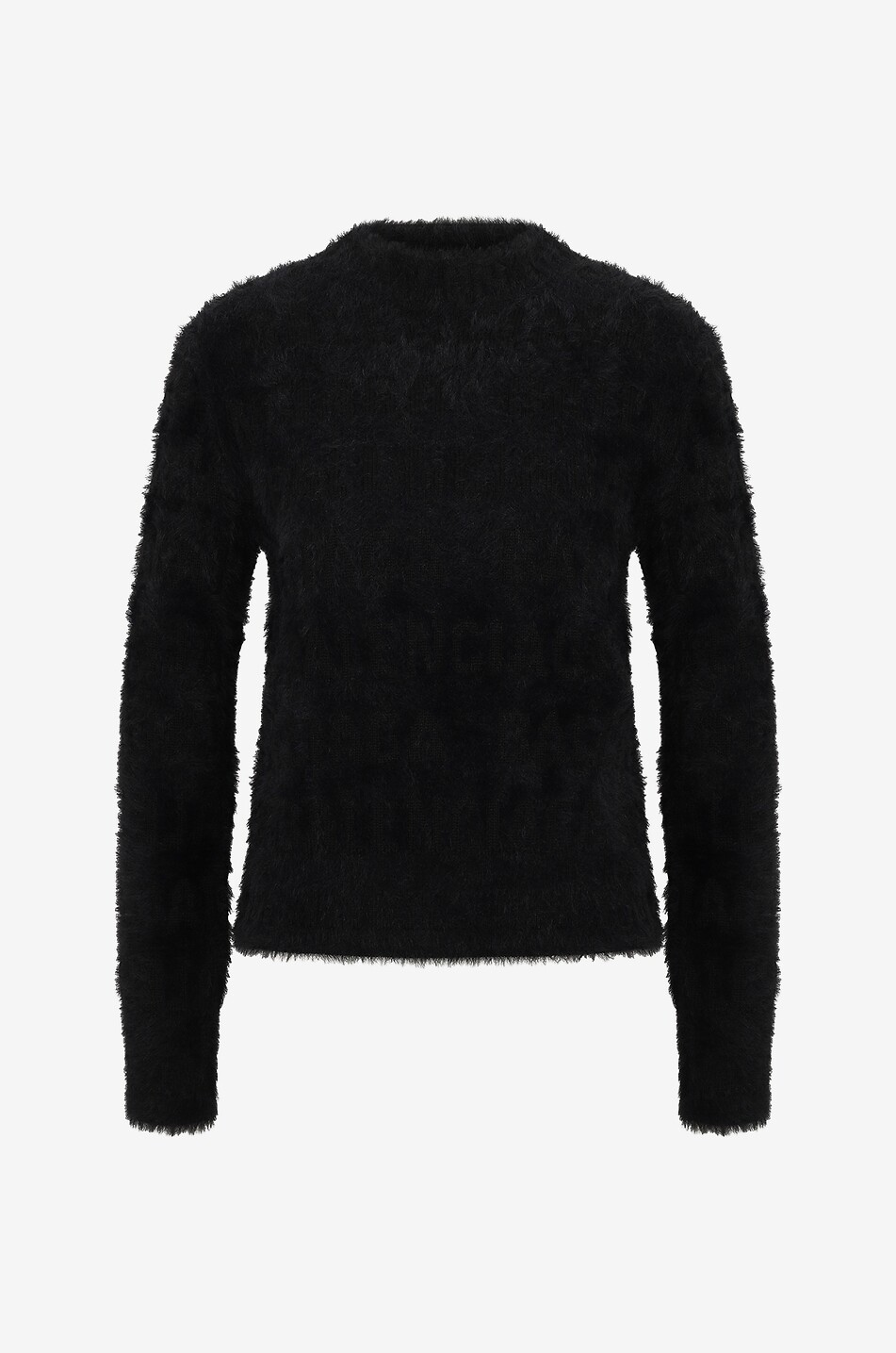 Pull ajusté à col rond Furry Balenciaga Horizontal Allover