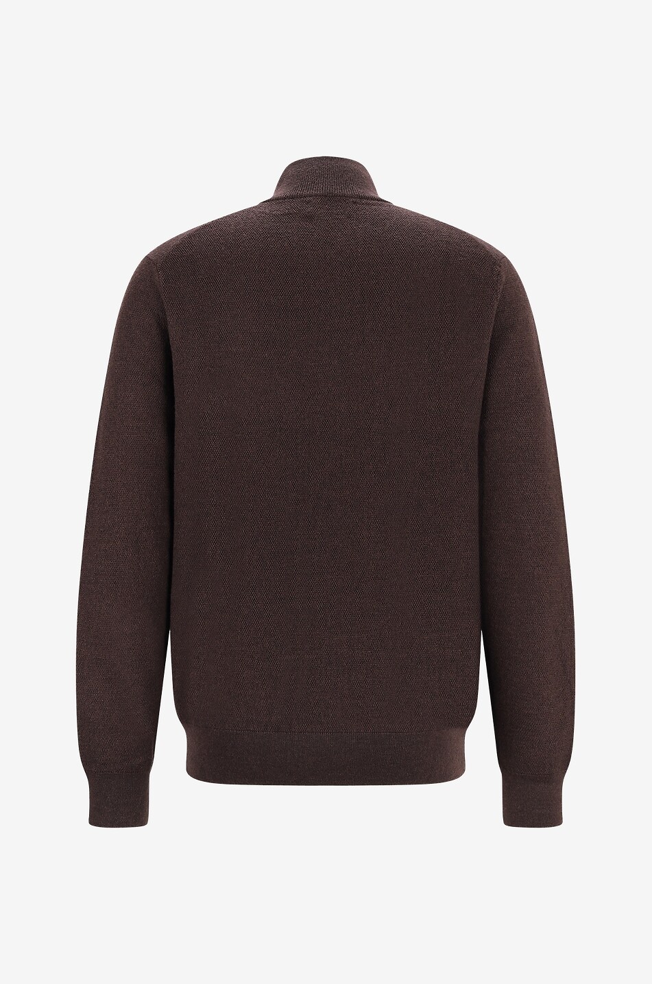 POLO RALPH LAUREN Pull fin en laine lavable à col montant zippé Pon Homme MARRON 2