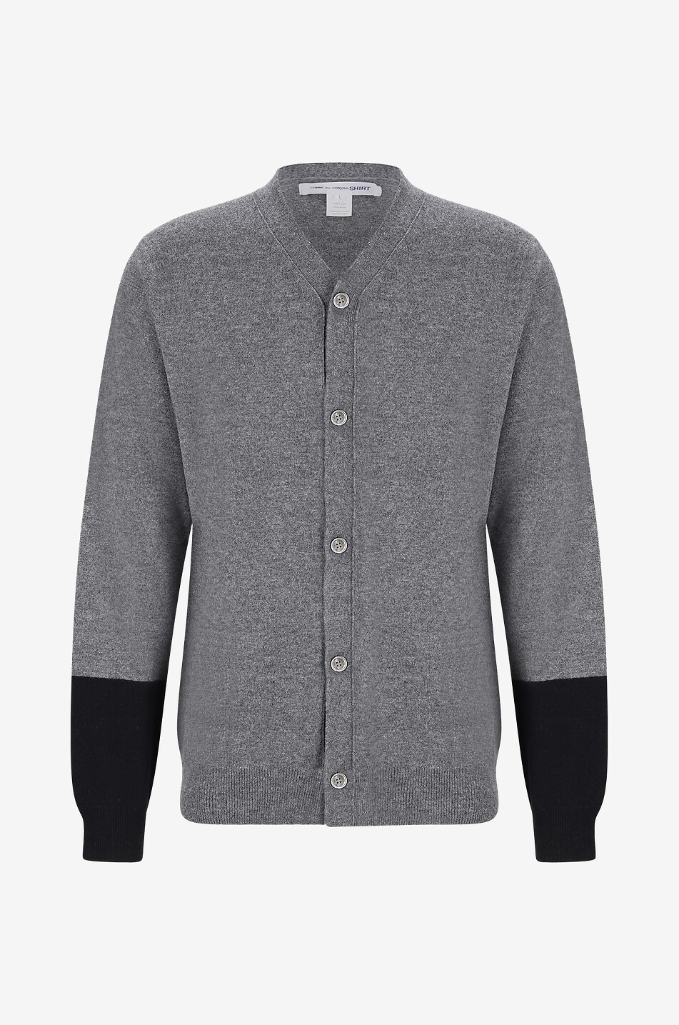 COMME DES GARCONS SHIRT V-neck cardigan with contrasting cuffs Men MULTI COLOURED 1 1