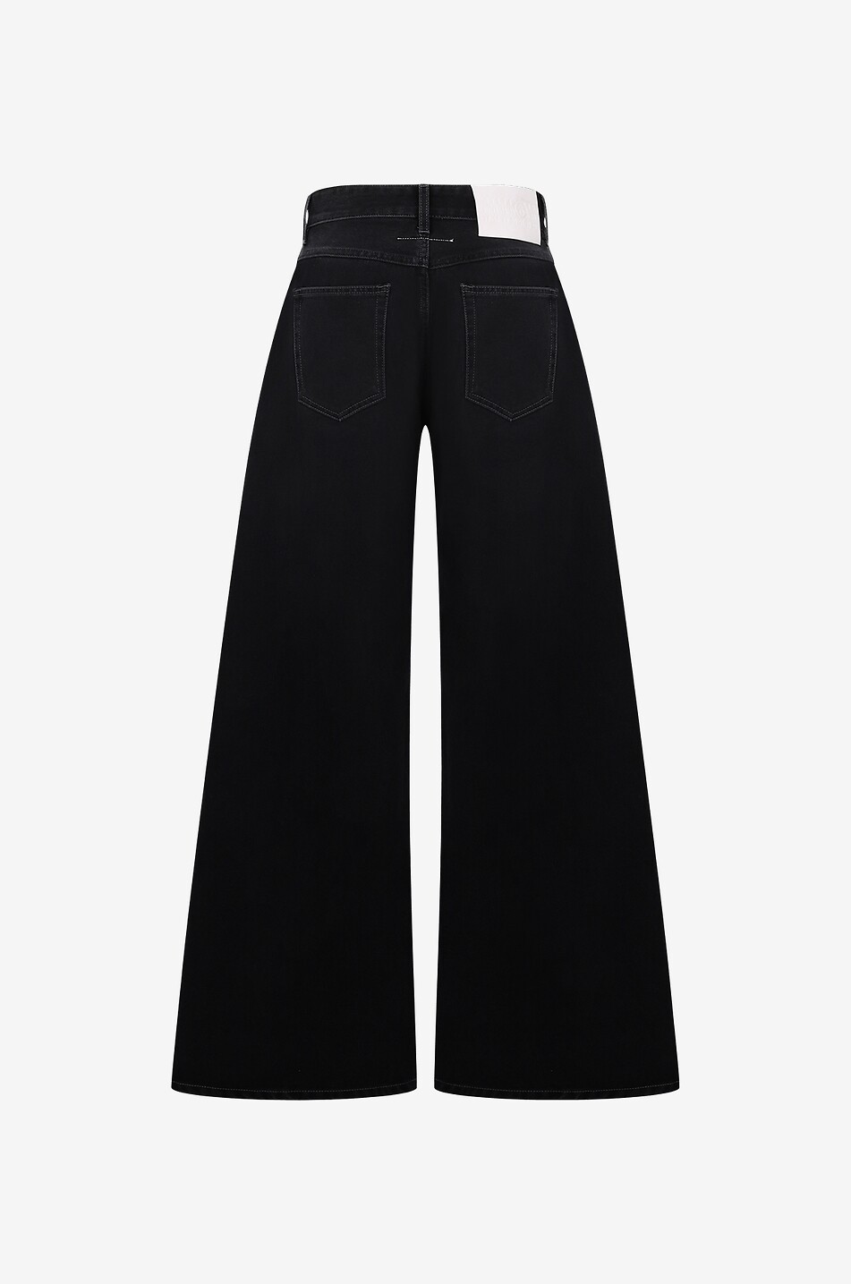 Jeans mit weitem Bein aus Baumwolle