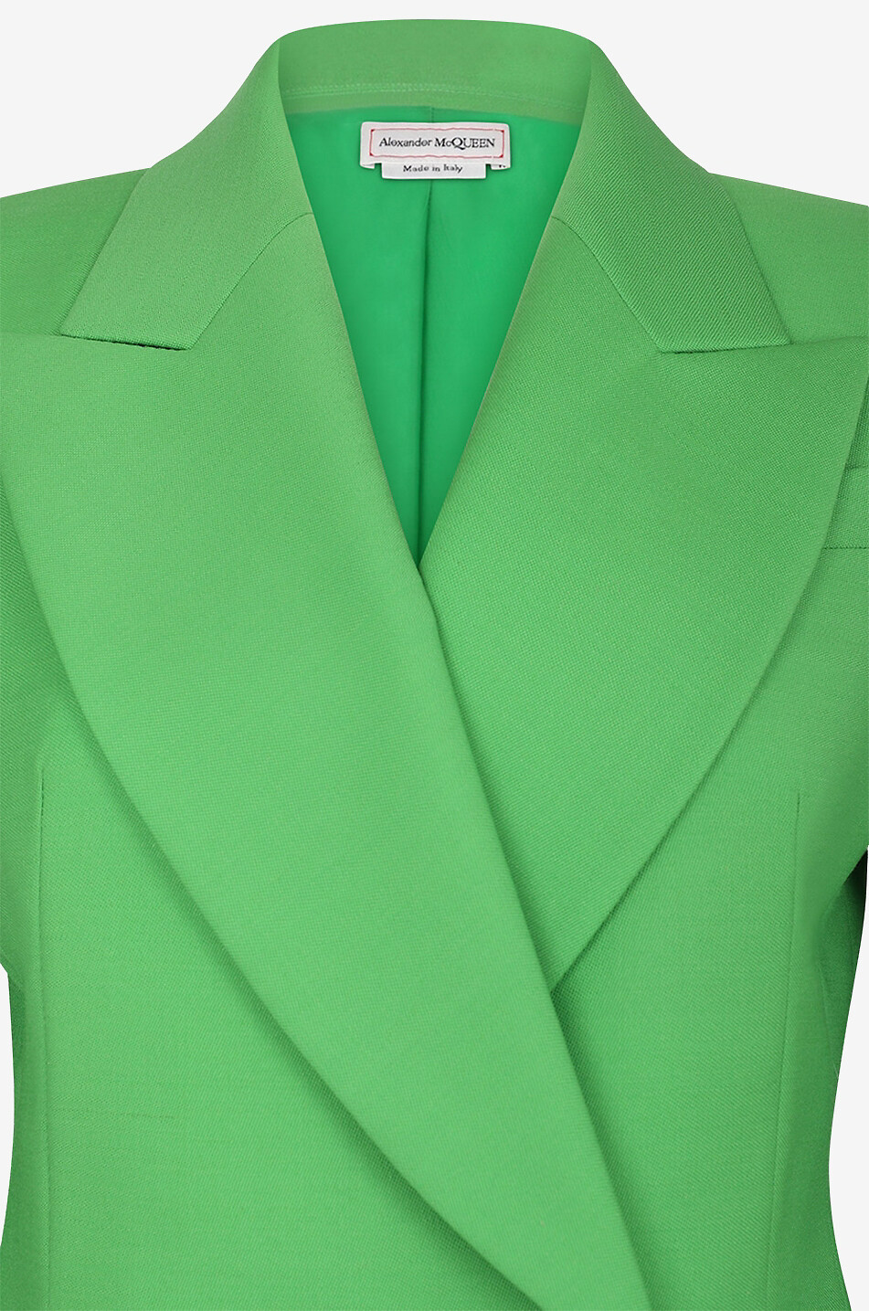 ALEXANDER McQUEEN Blazer en laine et mohair à boutonnage double Femme VERT 3