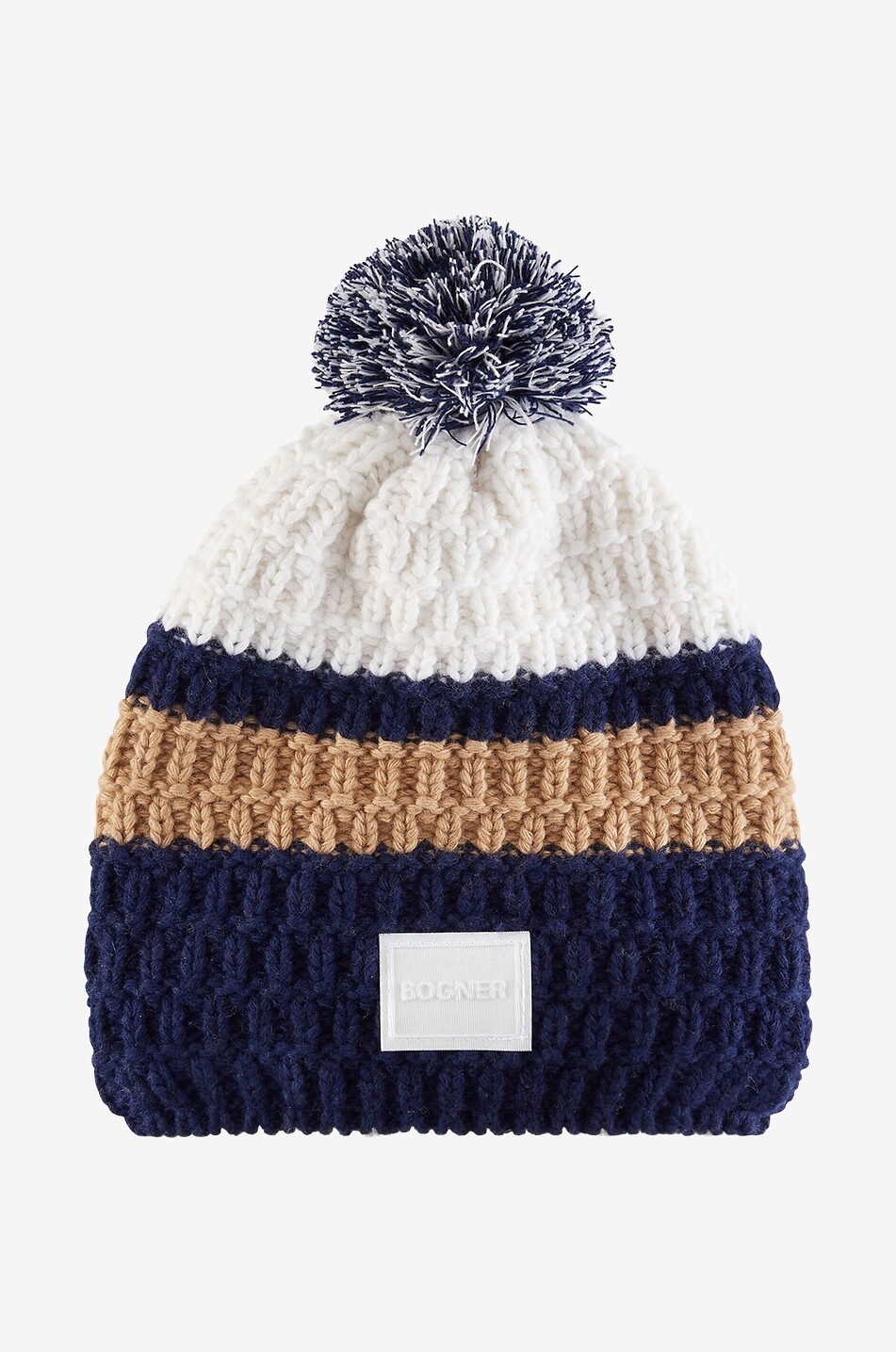 BOGNER Nola striped children's beanie Unisex BLUE 1