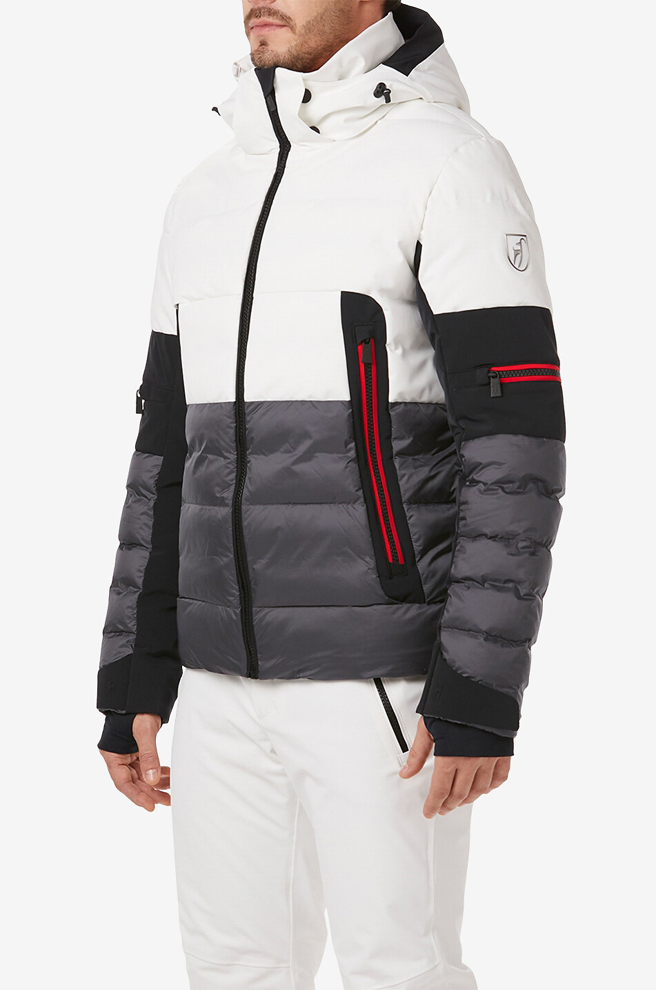 TONI SAILER Wattierte Skijacke mit Kapuze Maximus Herren WEISS 3