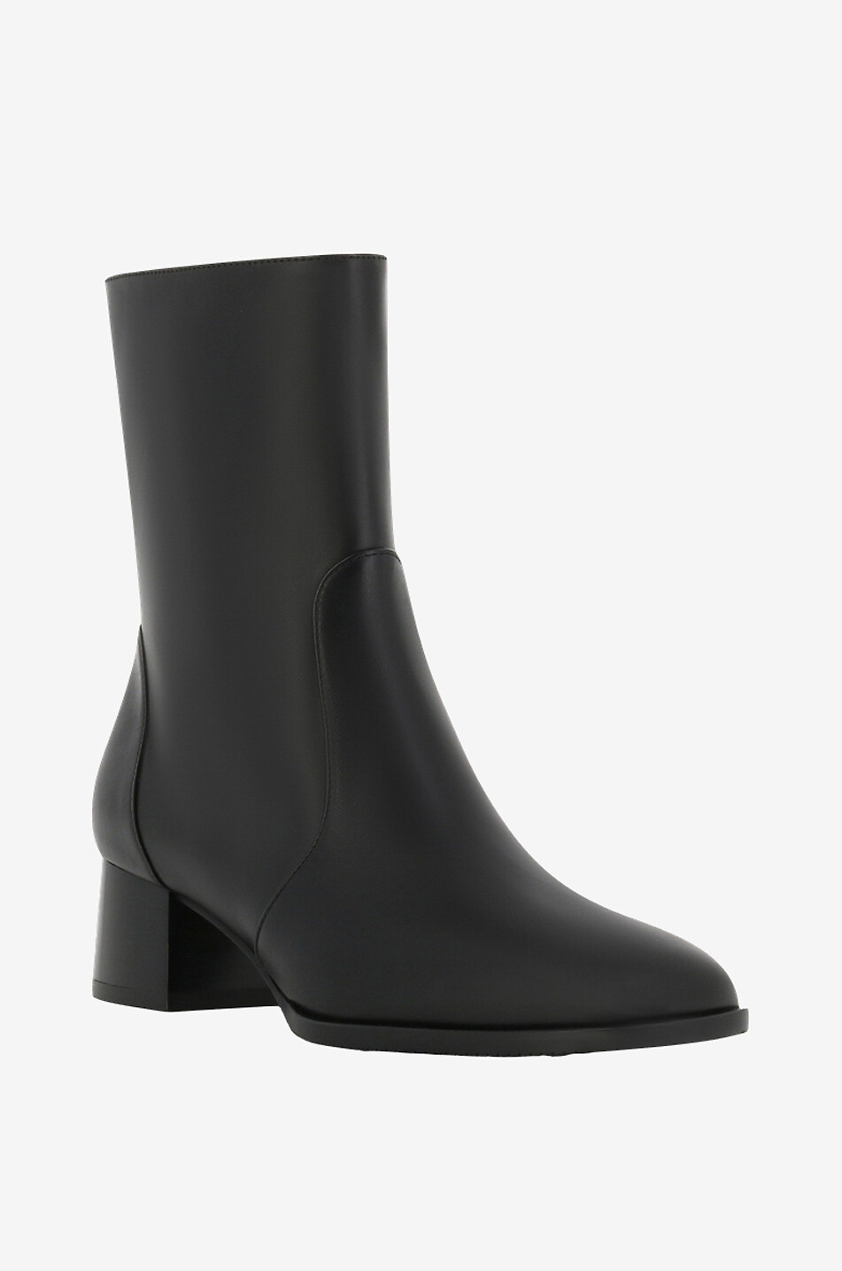 Bottines à talon en cuir lisse Nola Zip 45