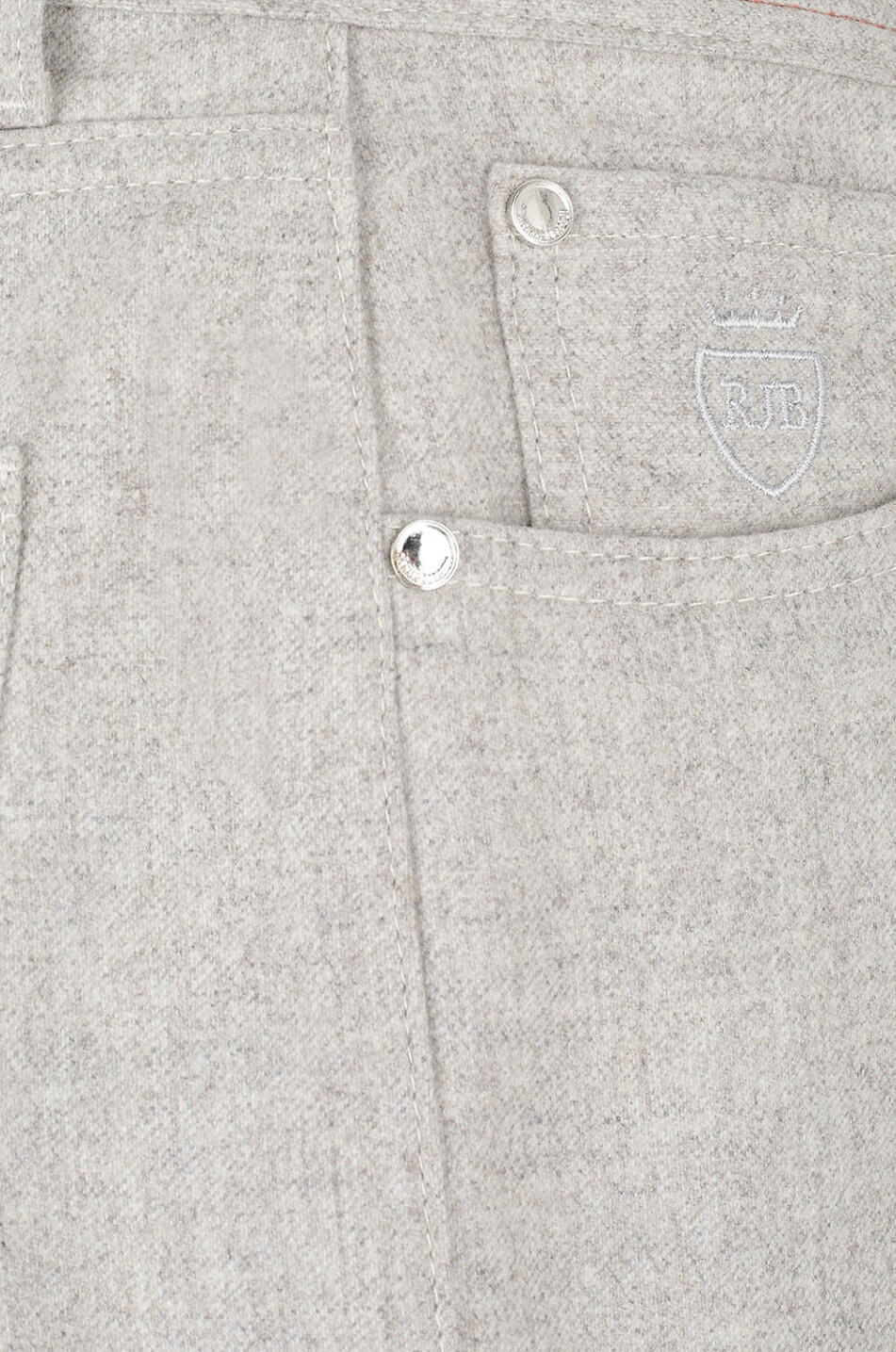 Jeans mit geradem Bein aus Schurwolle Milano
