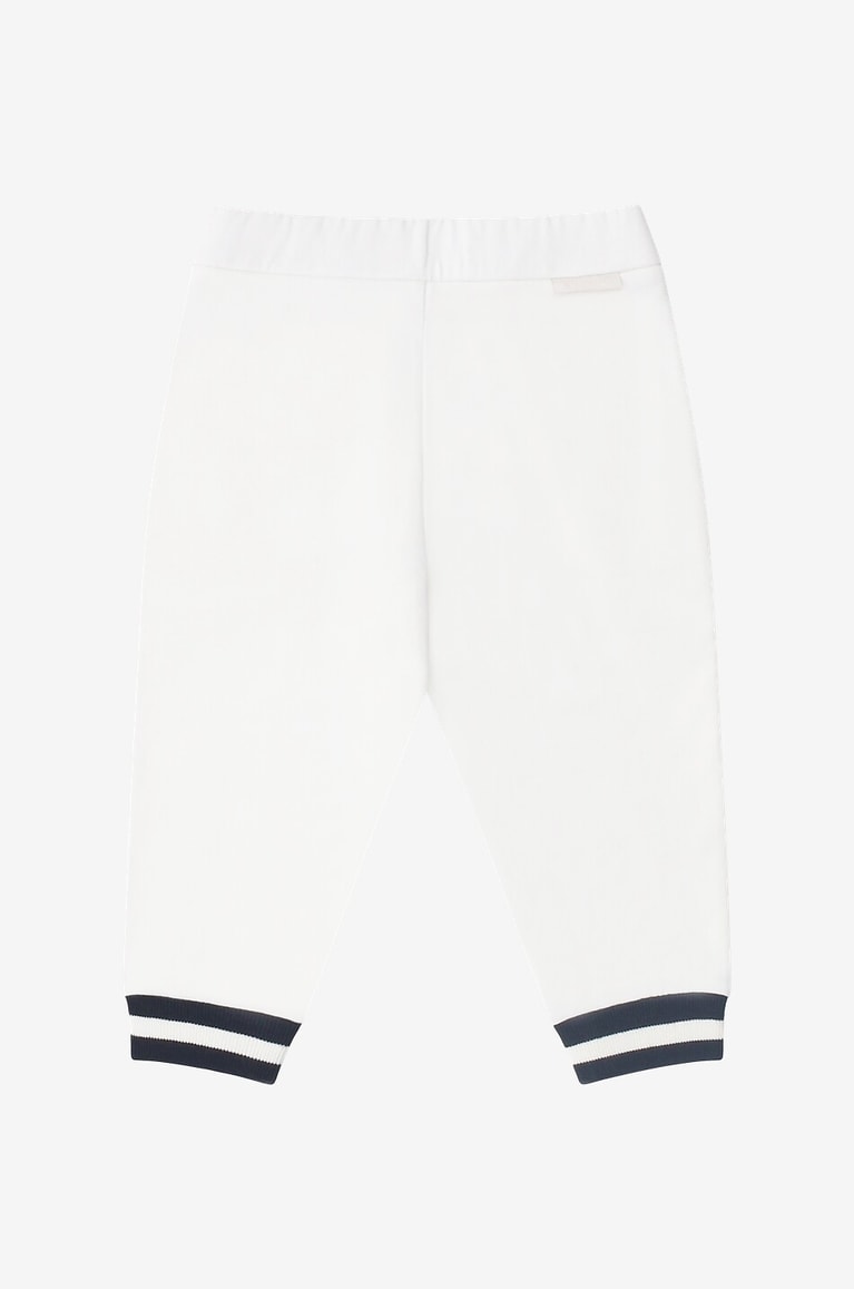 MONCLER Terry patch adorned baby jogging suit Baby WHITE 4
