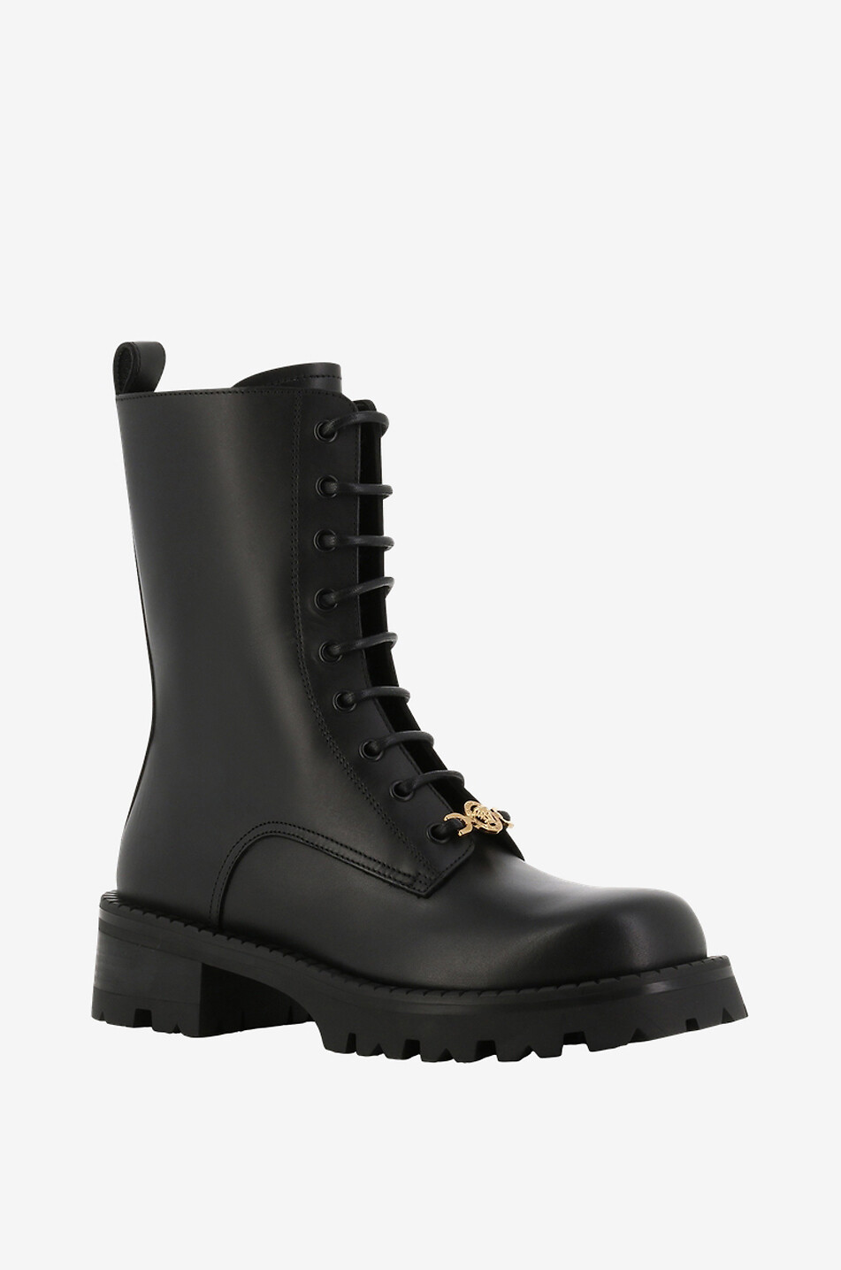 VERSACE Vagabond smooth leather lace-up ankle boots Women BLACK 1