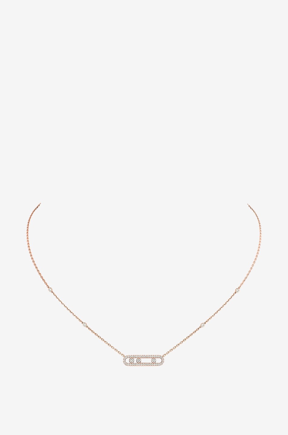 MESSIKA Collier en or et diamants Baby Move Pavé Femme ROSE 1